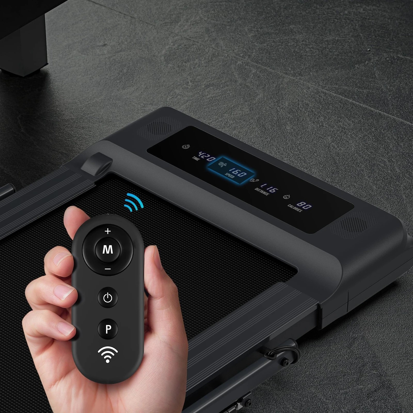 6 Black Lord Treadmill 2 IN 1 Electric Walking Pad Hydraulic Foldable 40cm Belt - Grey, 6 of 10