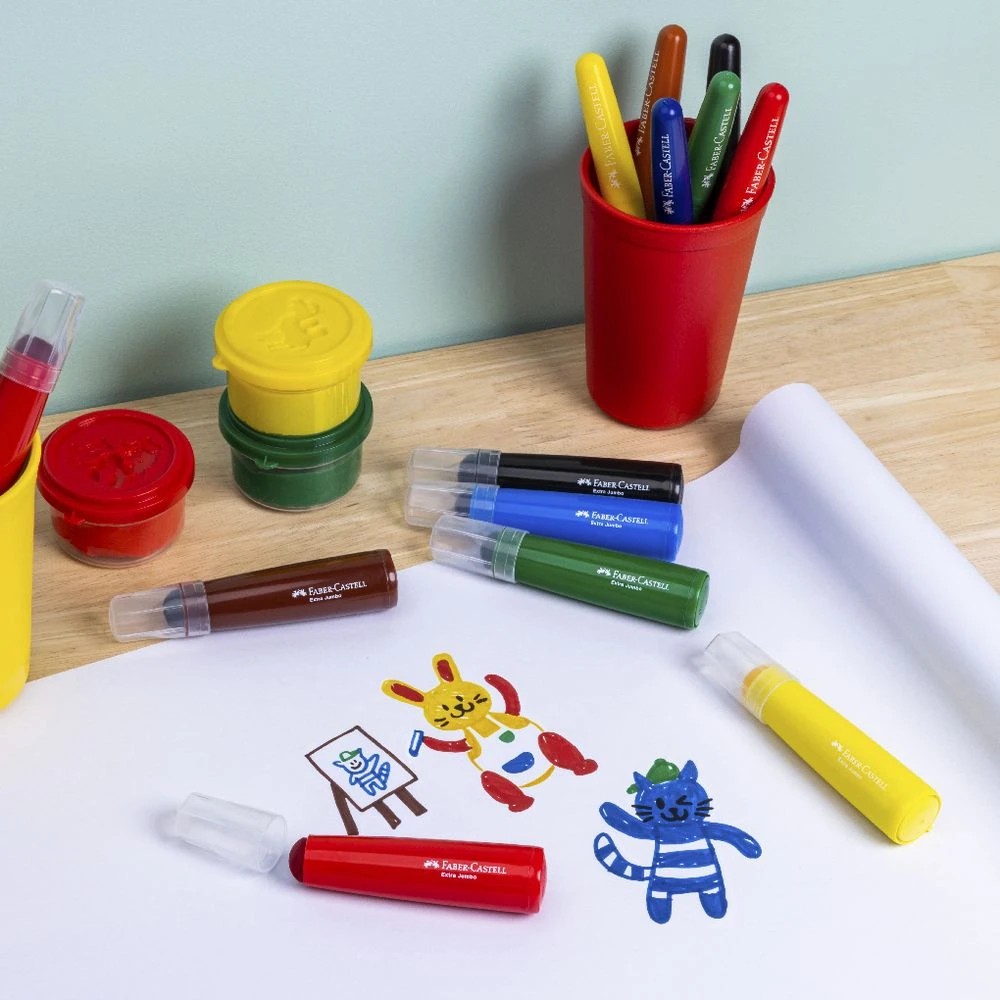 10 Faber-Castell LC Extra Jumbo Ultra Washable Markers 6 Pack, 10 of 10