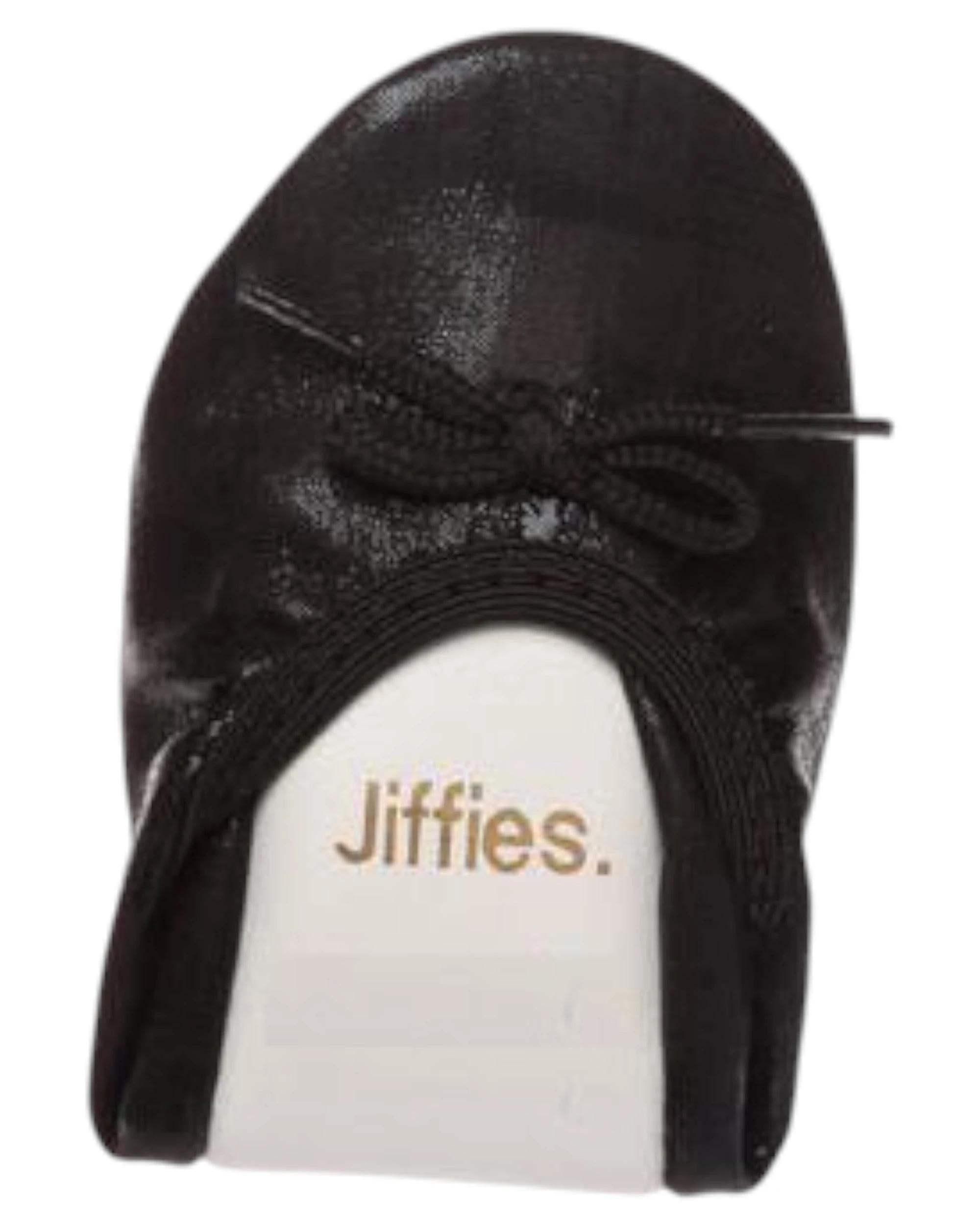 1 Jiffies Grosby Girls Kids Girl Ballet Dance Flat Slipper Shoes BLACK SPARKLE, 1 of 1