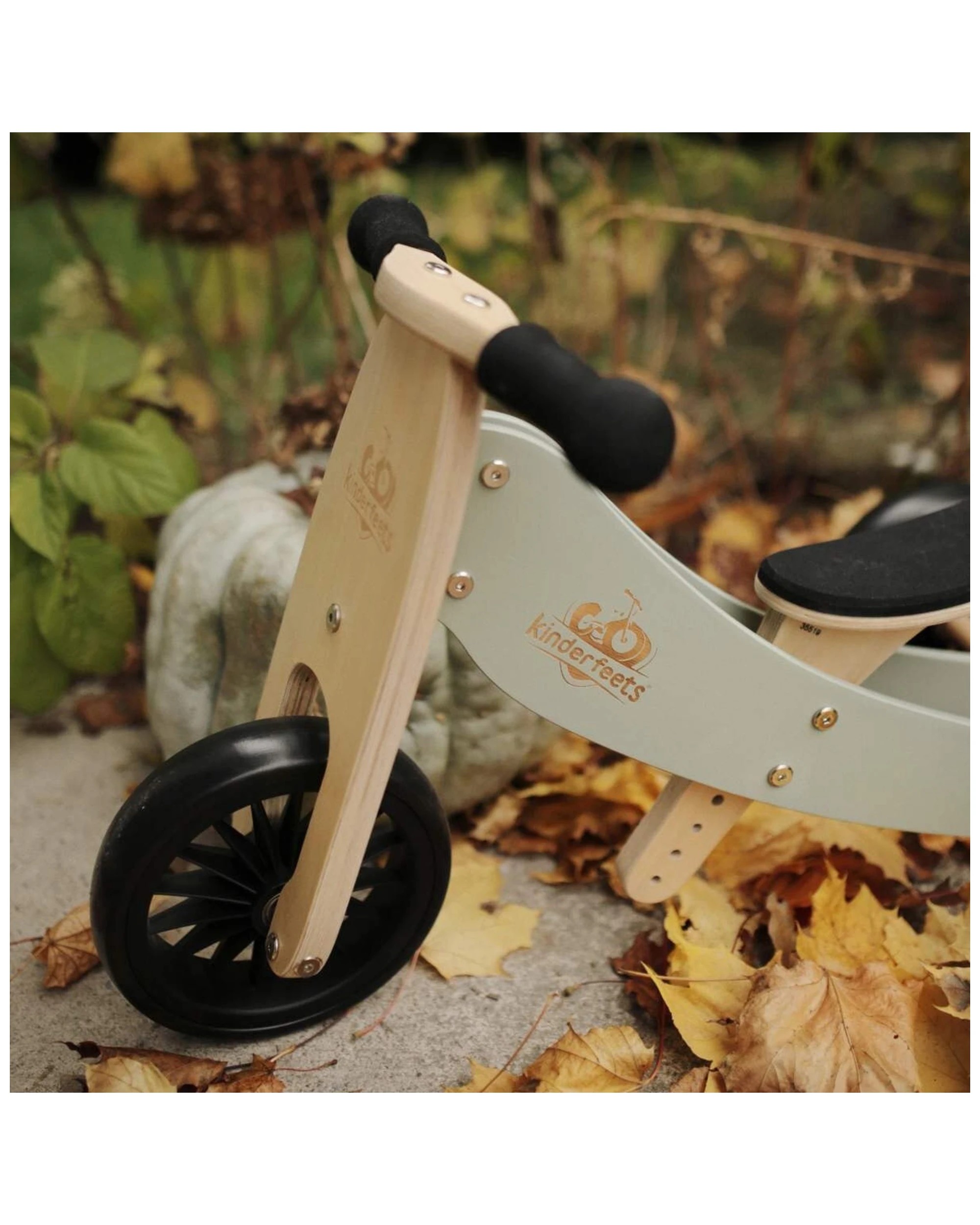 4 Kinderfeets 72cm Wood Tiny Tot Plus Bike Trike Kids Ride-on Toy Silver Sage 18m Plus - Green, 4 of 6