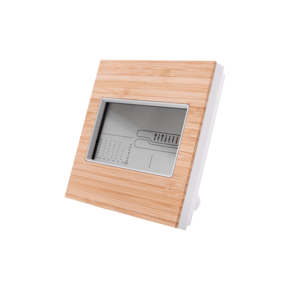 2 Otto LCD Desk Clock Bamboo, 2 of 3