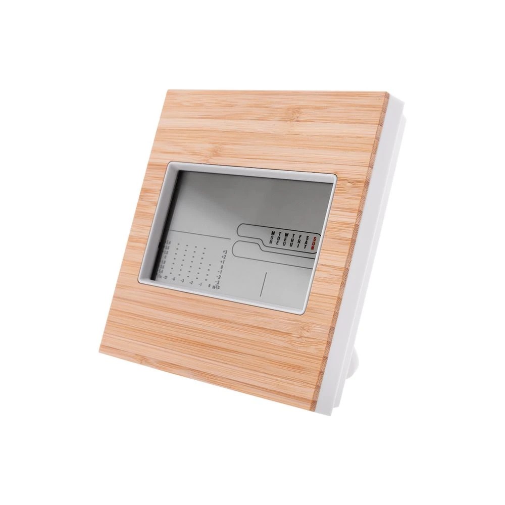 2 Otto LCD Desk Clock Bamboo, 2 of 3