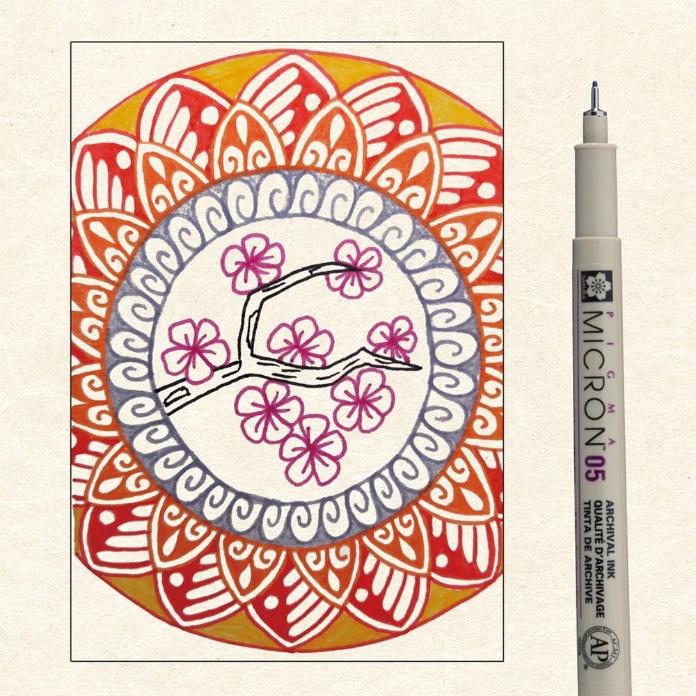 3 Sakura Pigma Micron Fineliners 0.45mm Warm Colours 6 Pack, 3 of 4