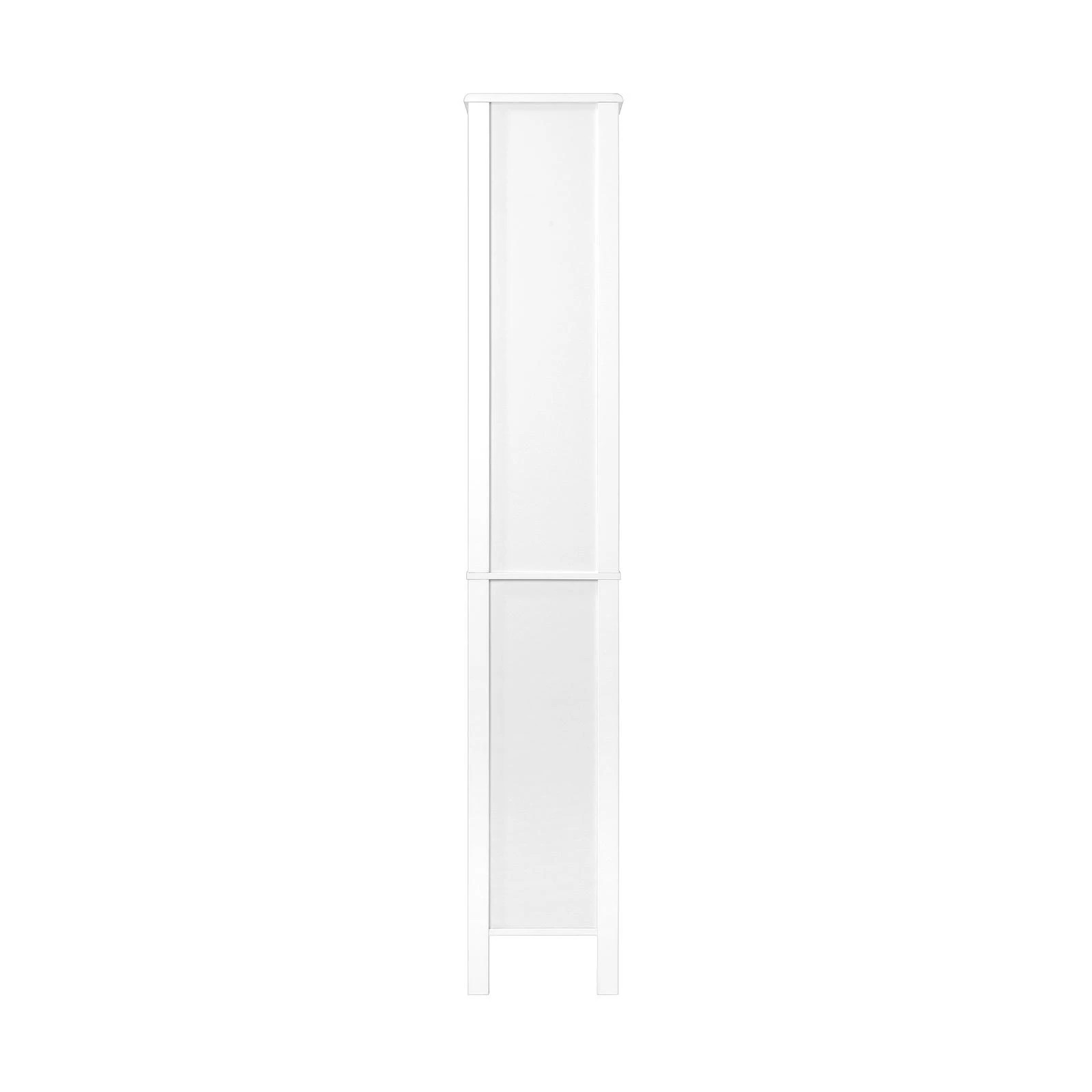 7 Oikiture Storage Cabinet Tall Slim Cupboard Laundry Rattan Door
 - White, 7 of 9