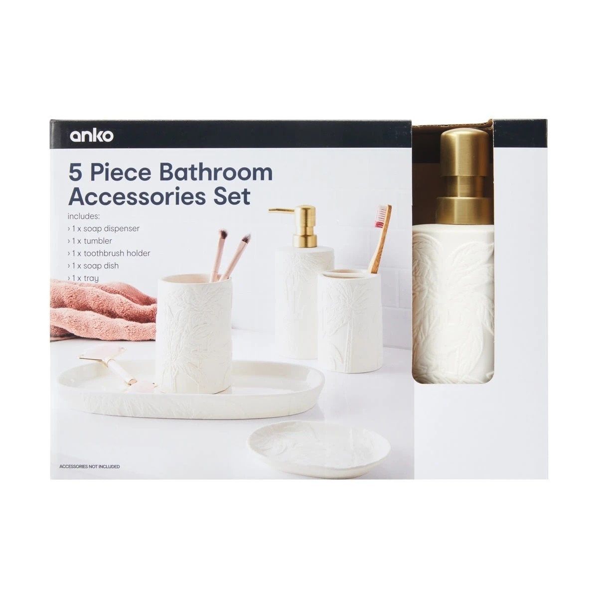 9 5 Piece Bathroom Accessories Set, 9 of 10