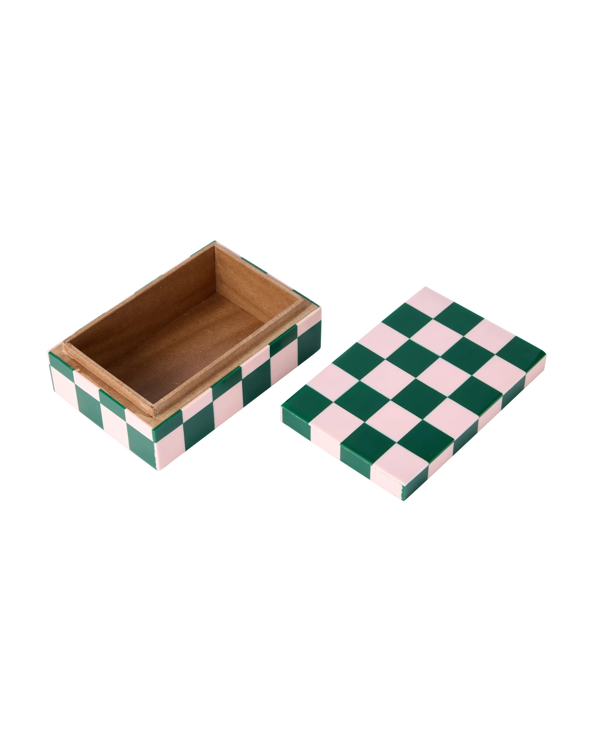 3 Green and Pink Check Decor Box, 3 of 6