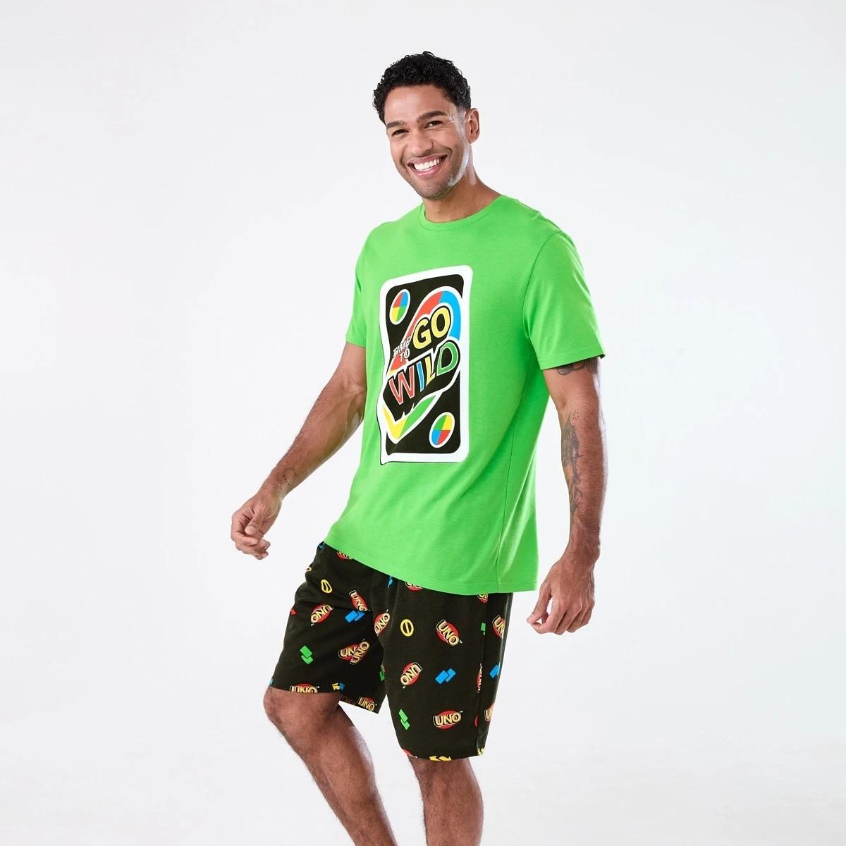 2 UNO License Short Sleeve Top and Shorts Pyjama Set UNO, 2 of 8