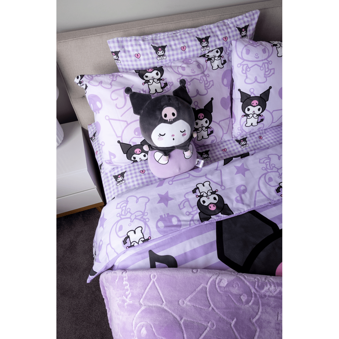5 Hello Kitty Kuromi Kids Fitted Sheet Set
 - Double Bed
 - Purple, 5 of 7