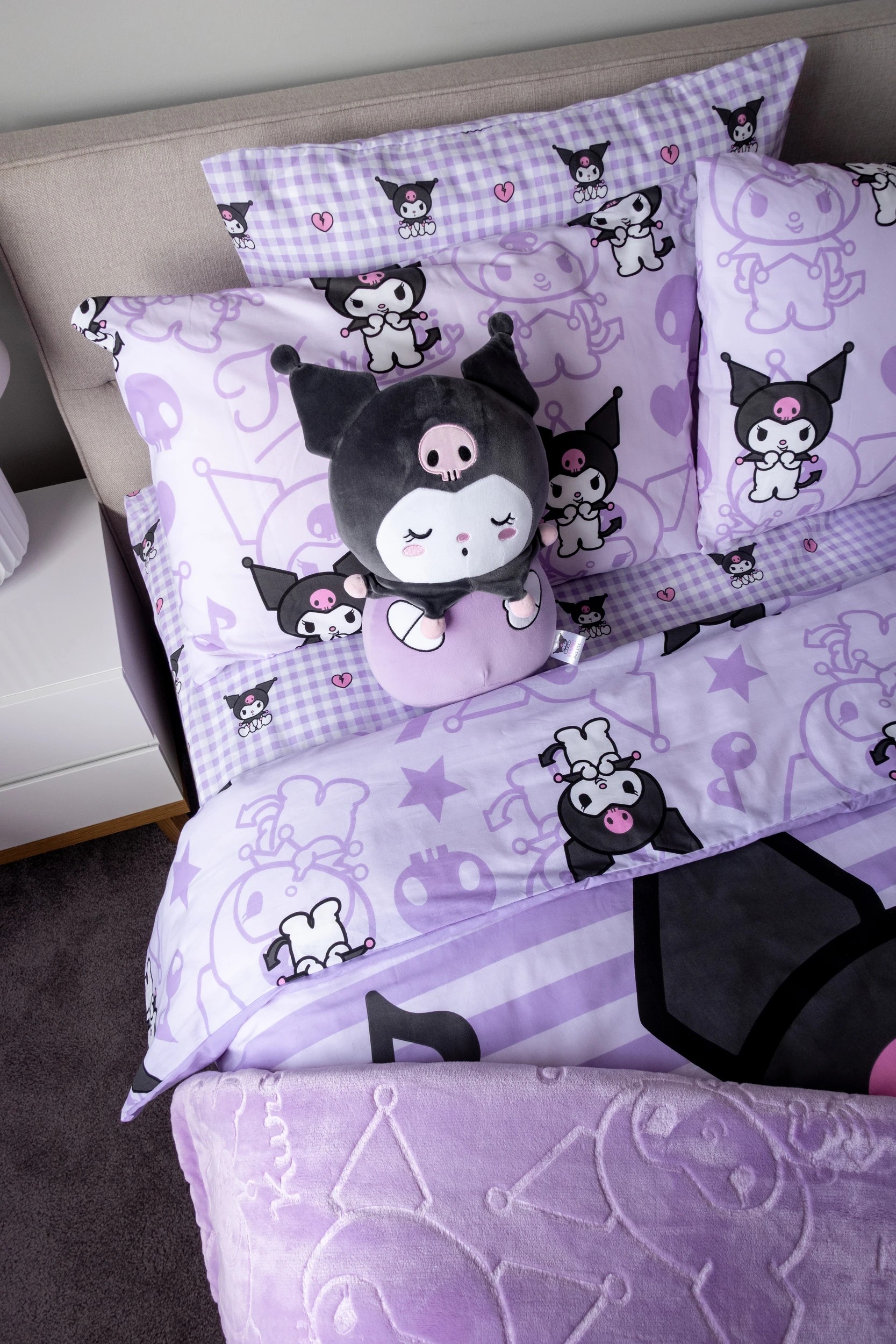 5 Hello Kitty Kuromi Kids Fitted Sheet Set - King Single Bed - Purple, 5 of 7