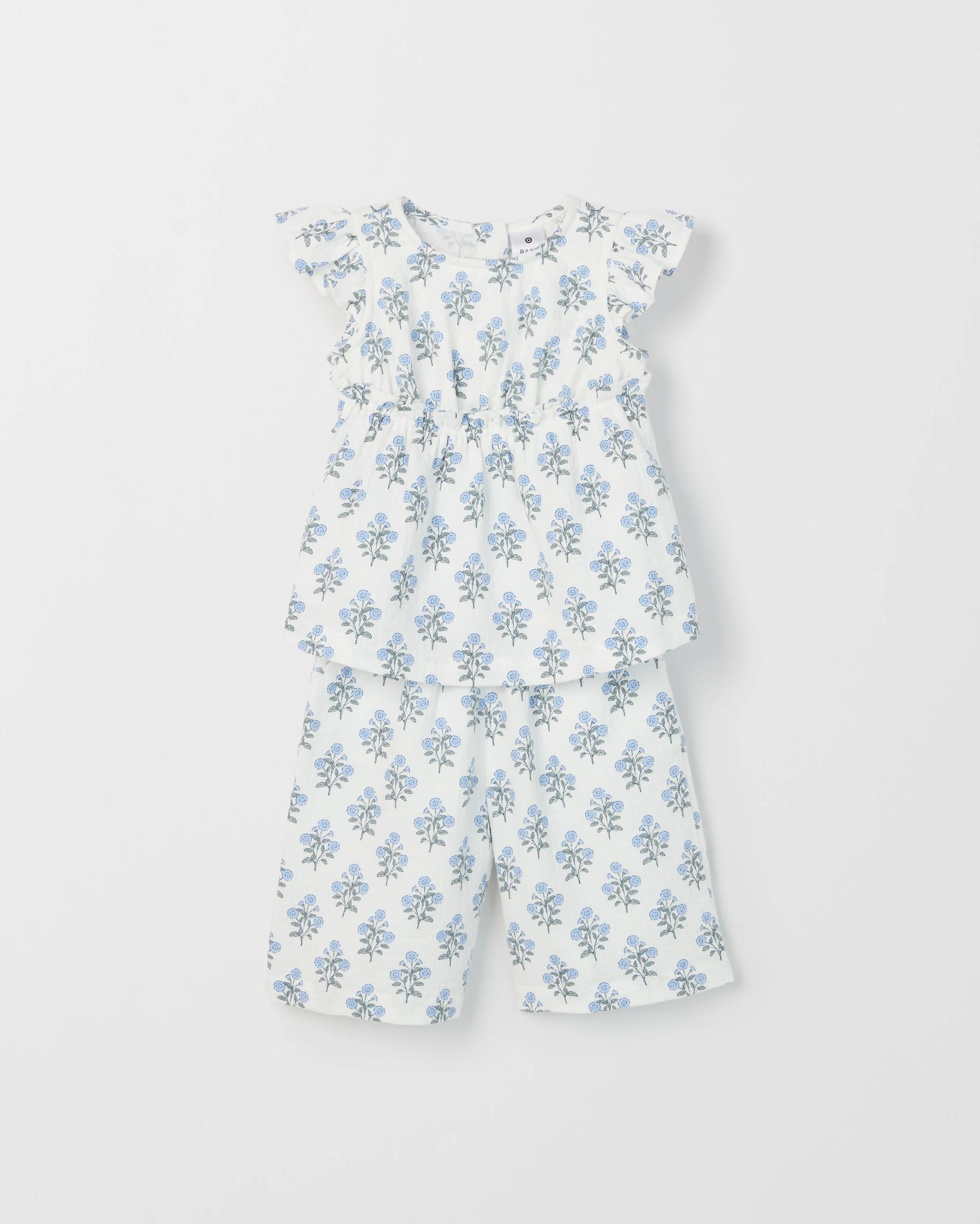 4 Target Baby Baby Crinkle Top & Pants 2 Piece Set CREAM, 4 of 5