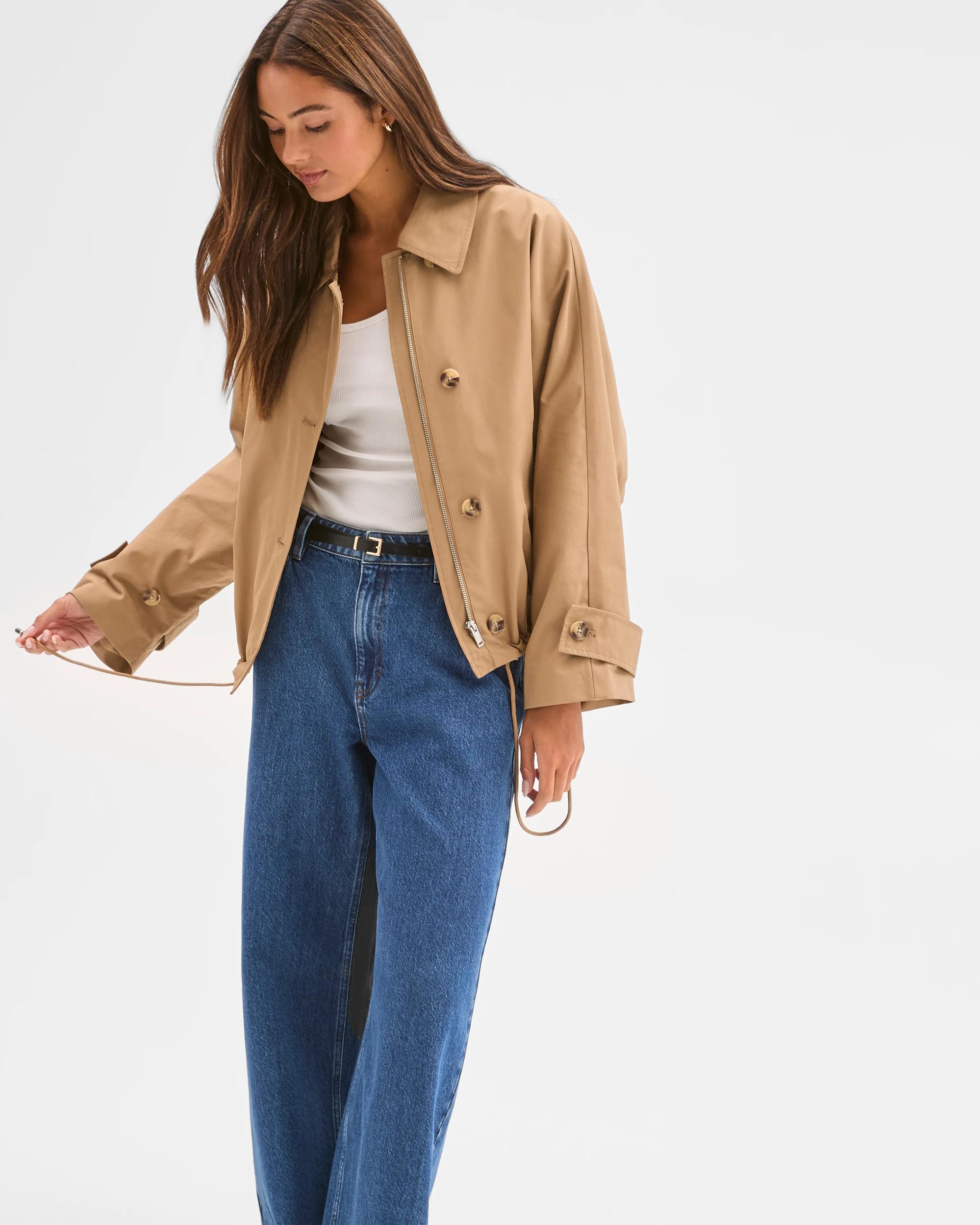 5 Lily Loves Funnel Neck Jacket ASH BROWN, 5 of 6