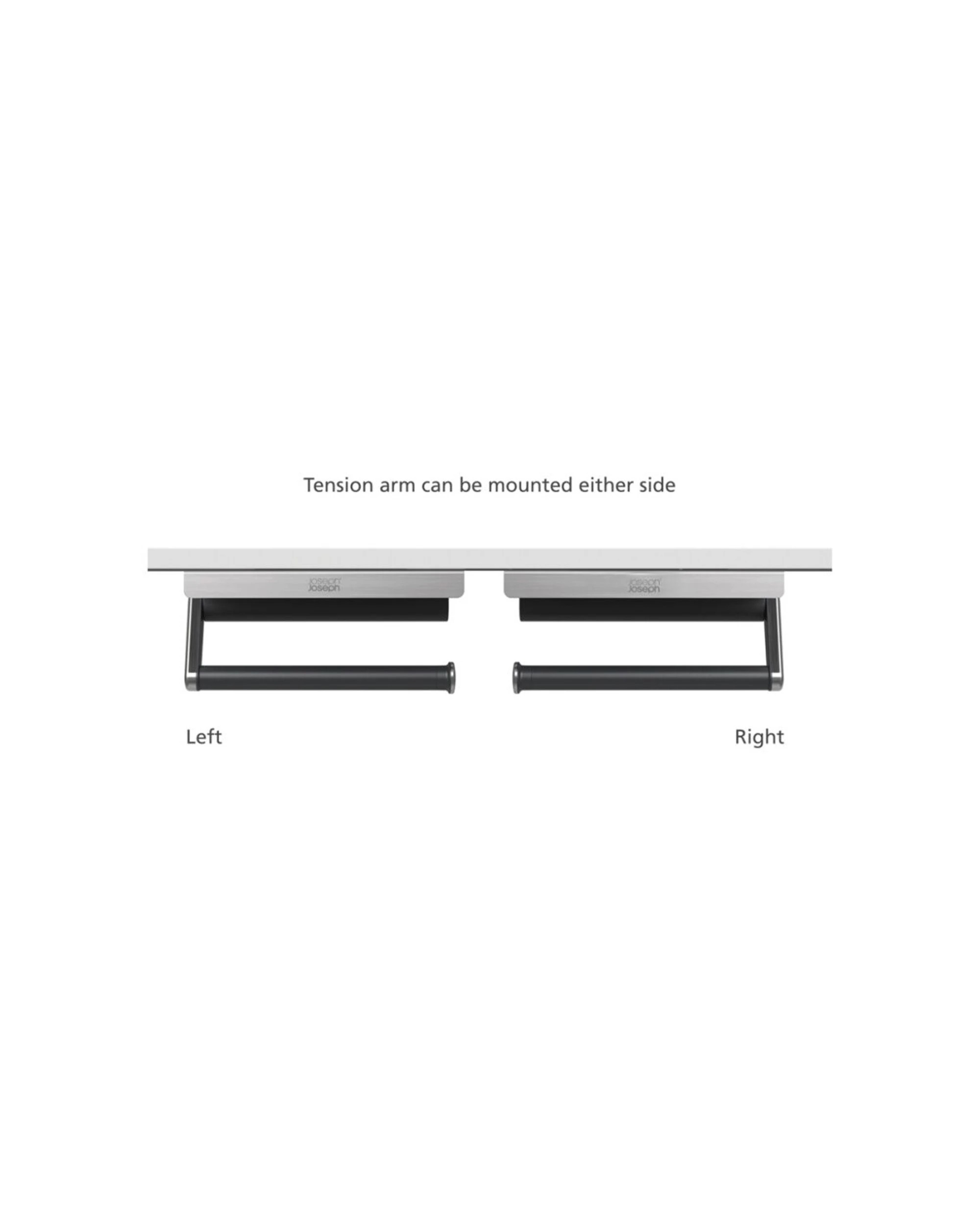 4 Joseph Joseph RollGrip Easy Tear Under Shelf Paper Towel Roll Holder Steel - Grey, 4 of 8