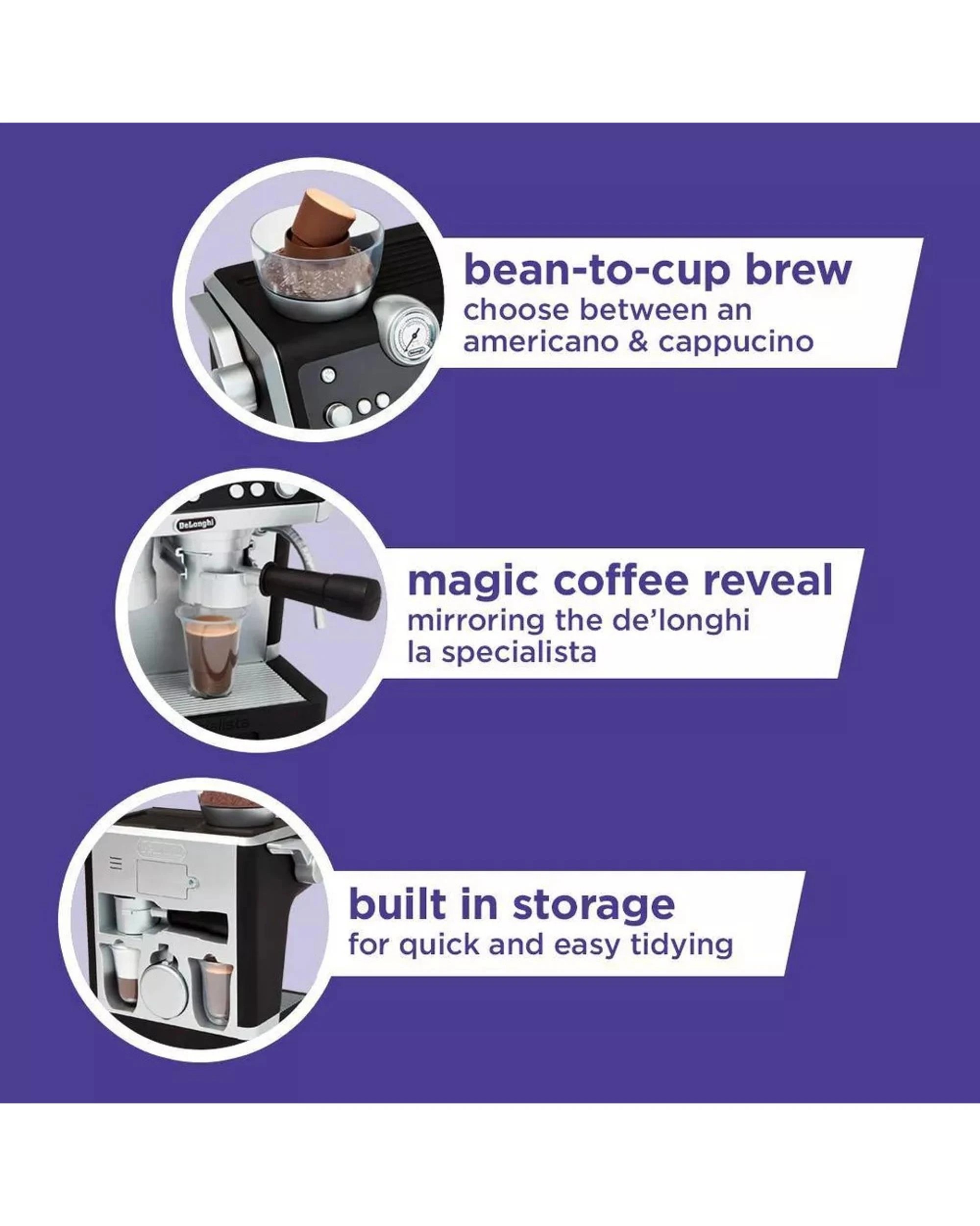 5 Casdon Kids DeLonghi LaSpecialista Barista Coffee Machine, 5 of 8