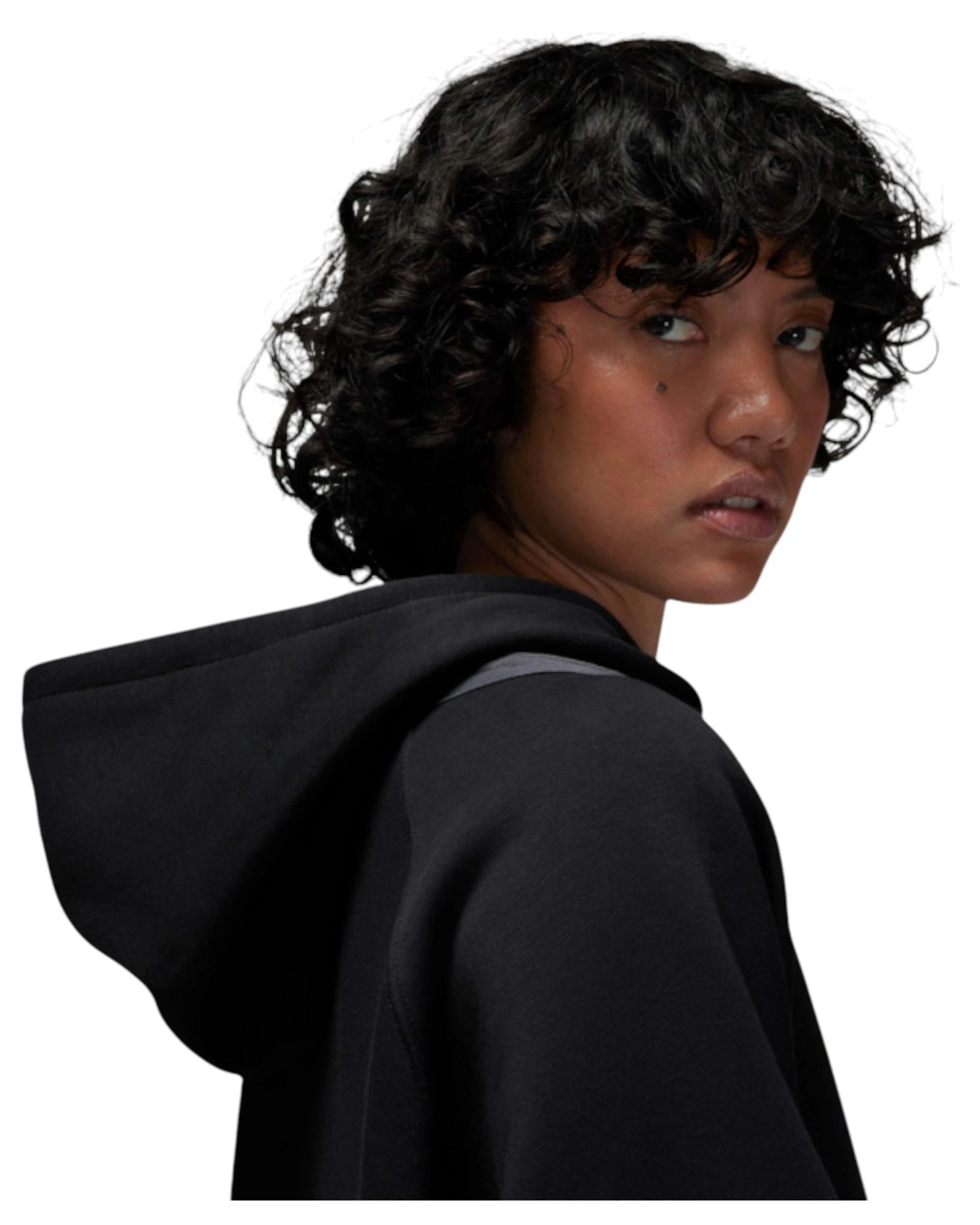 8 Nike Womens Jordan Paris Saint-Germain Brooklyn Fleece Pullover Hoodie BLACK, 8 of 8