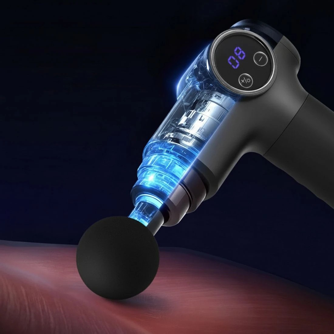 4 Everfit Massage Gun 8 Speed 4 Heads Vibration Muscle Massager Chargeable - Black, 4 of 6