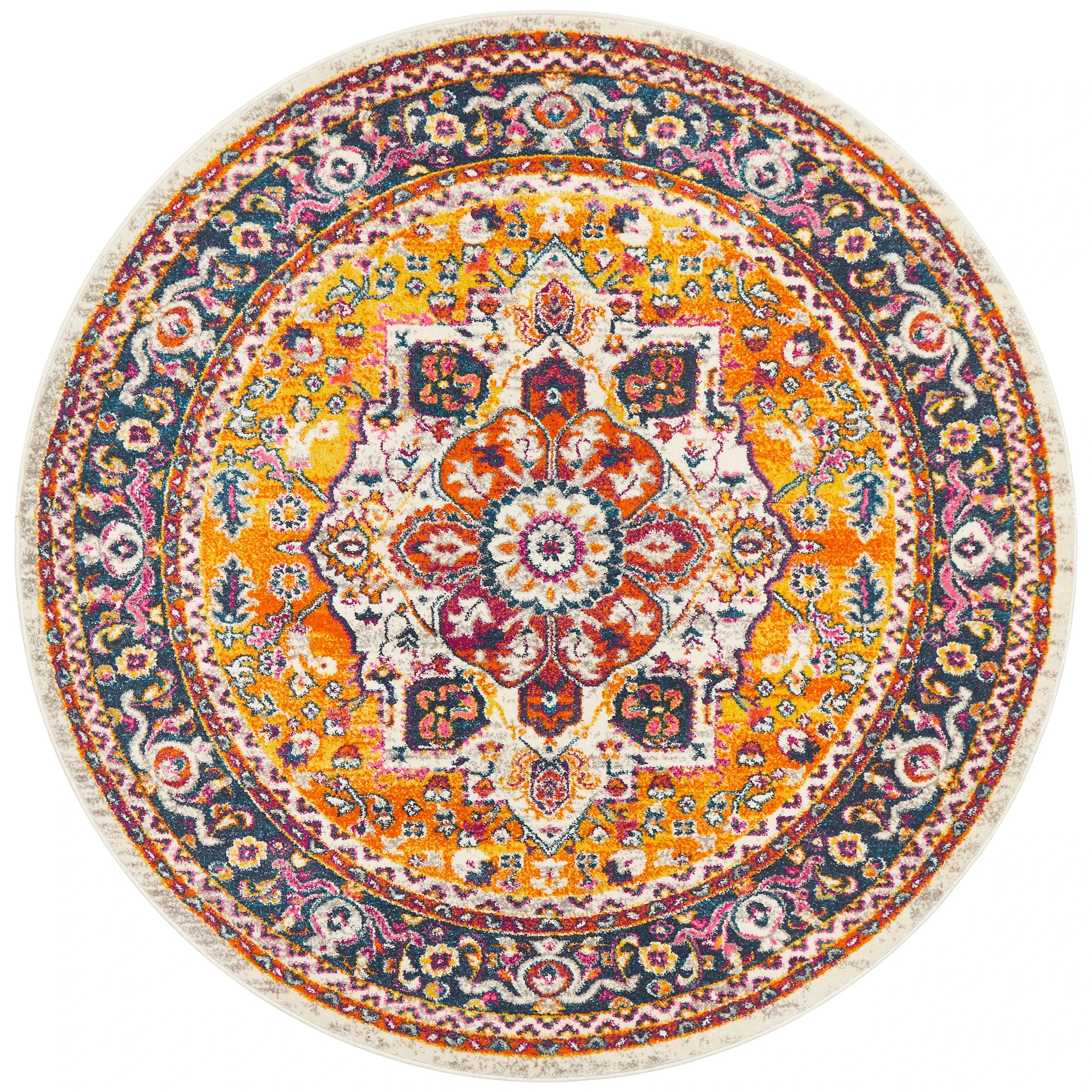 2 Common Ground Rugs Atlas 207 150x150cm - Small Round Rug - Natural, 2 of 7