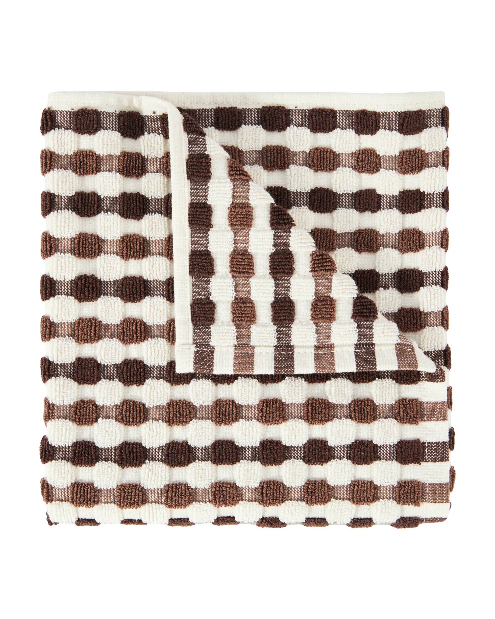 1 Popcorn Cotton Hand Towel - Chocolate, 1 of 5