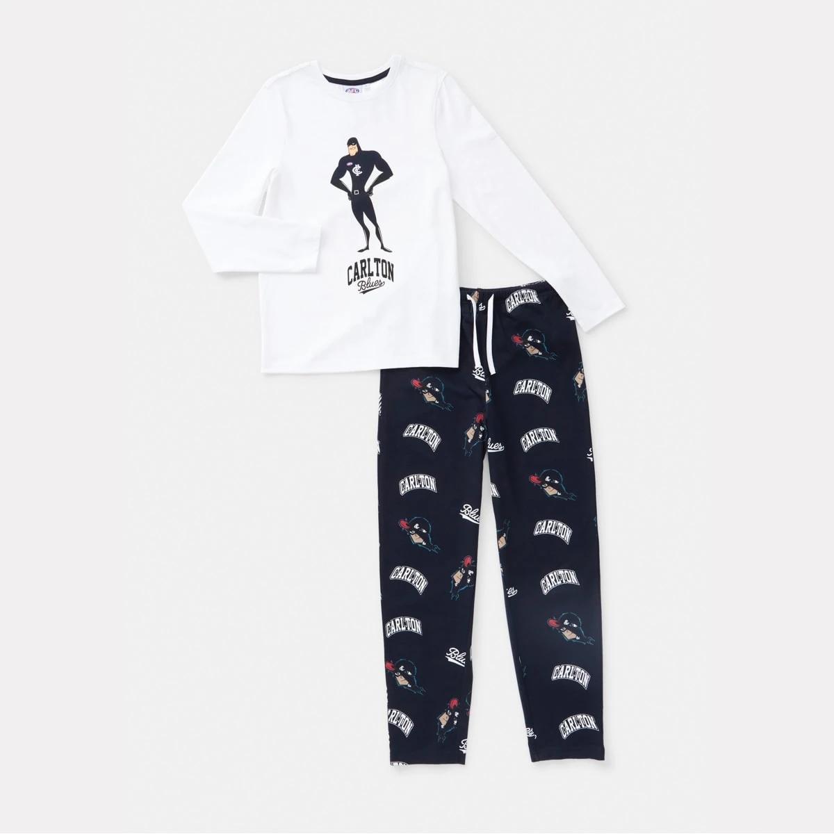 6 Official AFL Kids Pyjama Set Carlton, 6 of 9