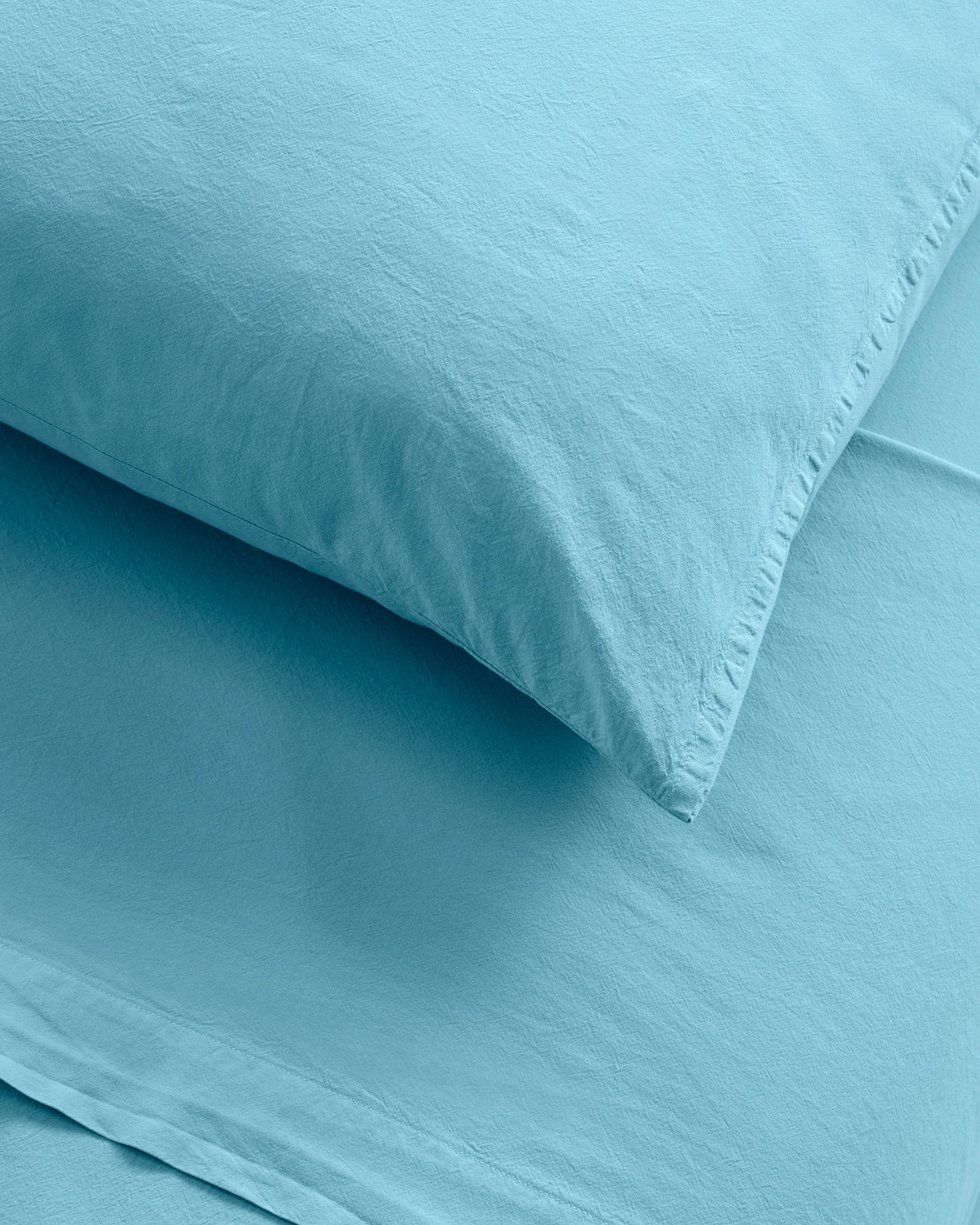 3 Arlo Stonewash 2 Pack Cotton Standard Pillowcase - Adriatic Blue - One Size - Blue, 3 of 3