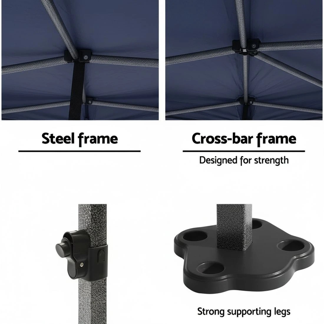 4 Instahut Gazebo 3x4.5 Pop Up Marquee Folding Tent Wedding Gazebos Camping Outdoor Shade Canopy - Blue, 4 of 9