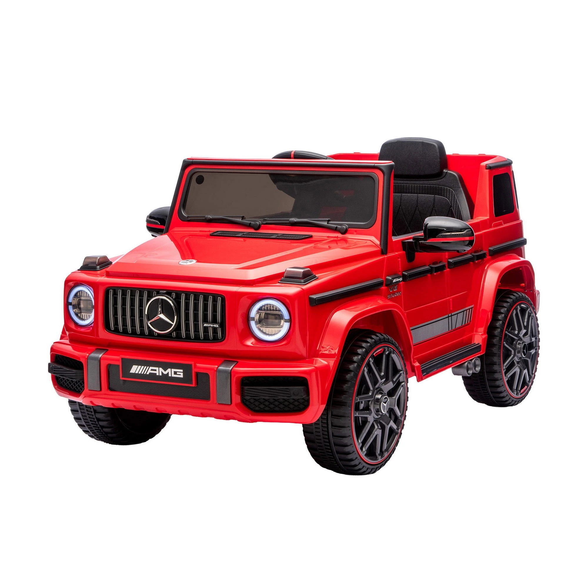 1 Mercedes-Benz 12V Kids Electric Ride On Car G63 Toy Cars Remote Control Horn Music - Red, 1 of 6