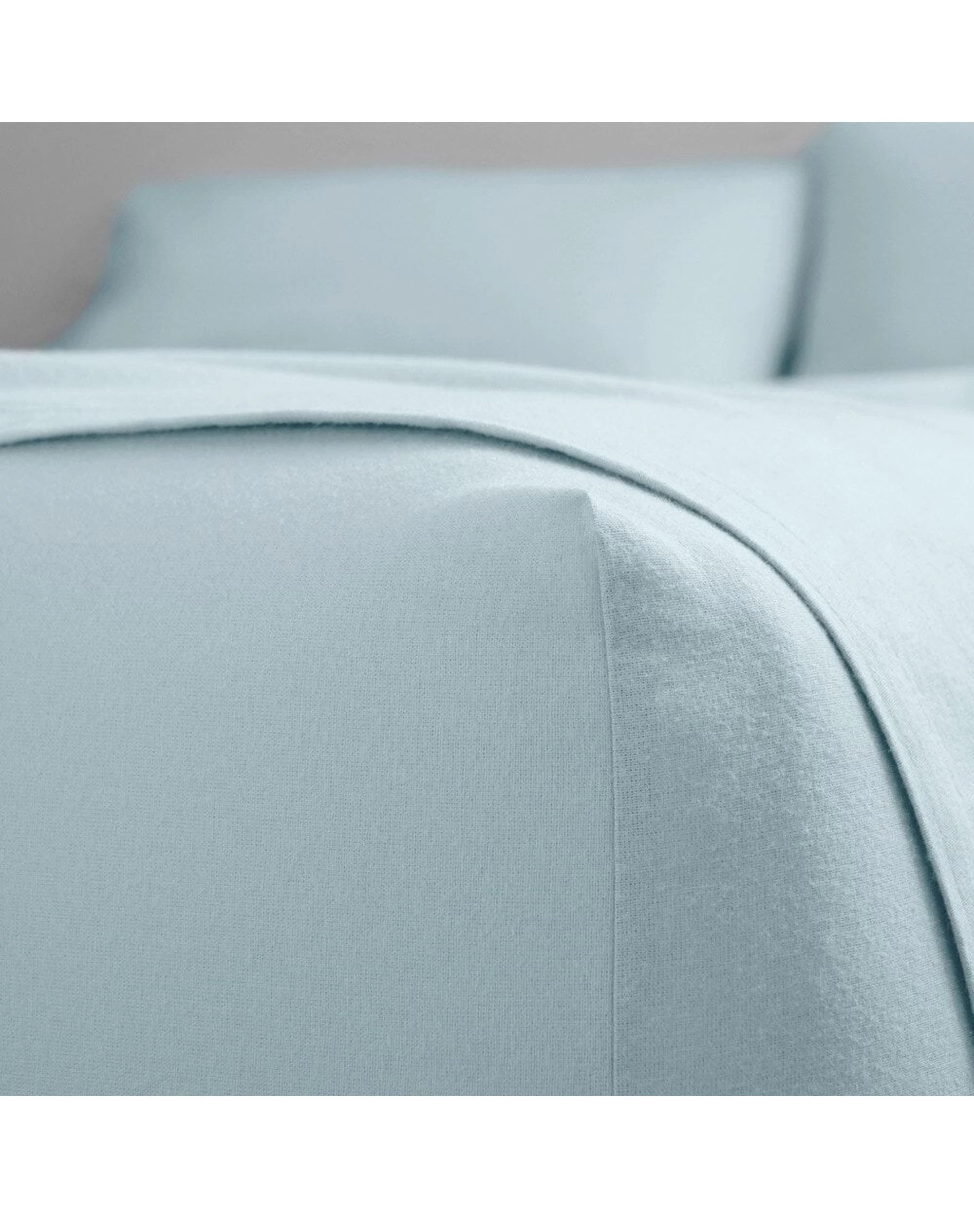3 Canningvale Cozi Cotton Flannelette Fitted Sheet With Pillowcase Set Seafoam - Queen Bed - Blue, 3 of 5