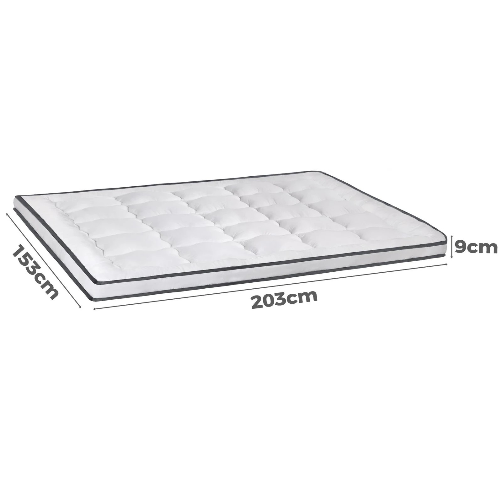 4 Starry Eucalypt Mattress Topper Pillowtop Luxury Bedding Mat Cover 9cm - Queen Bed, 4 of 6