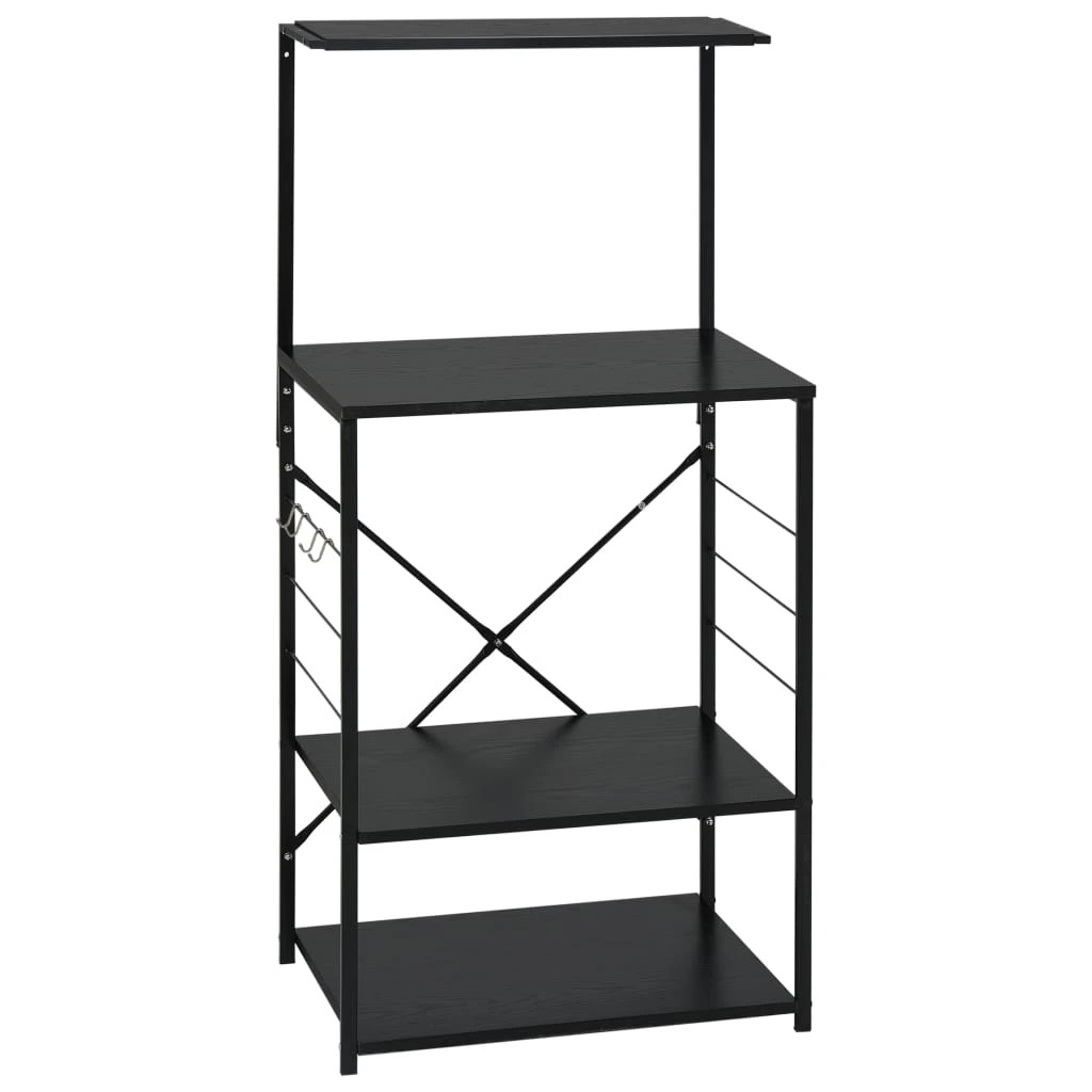 1 Vidaxl Microwave Cabinet Engineered Wood - Black, 1 of 7