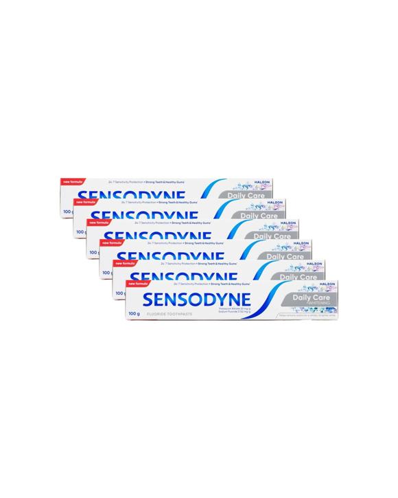 Sensodyne 6PK Toothpaste Teeth Daily Care Whitening Fluoride 100g - Multi