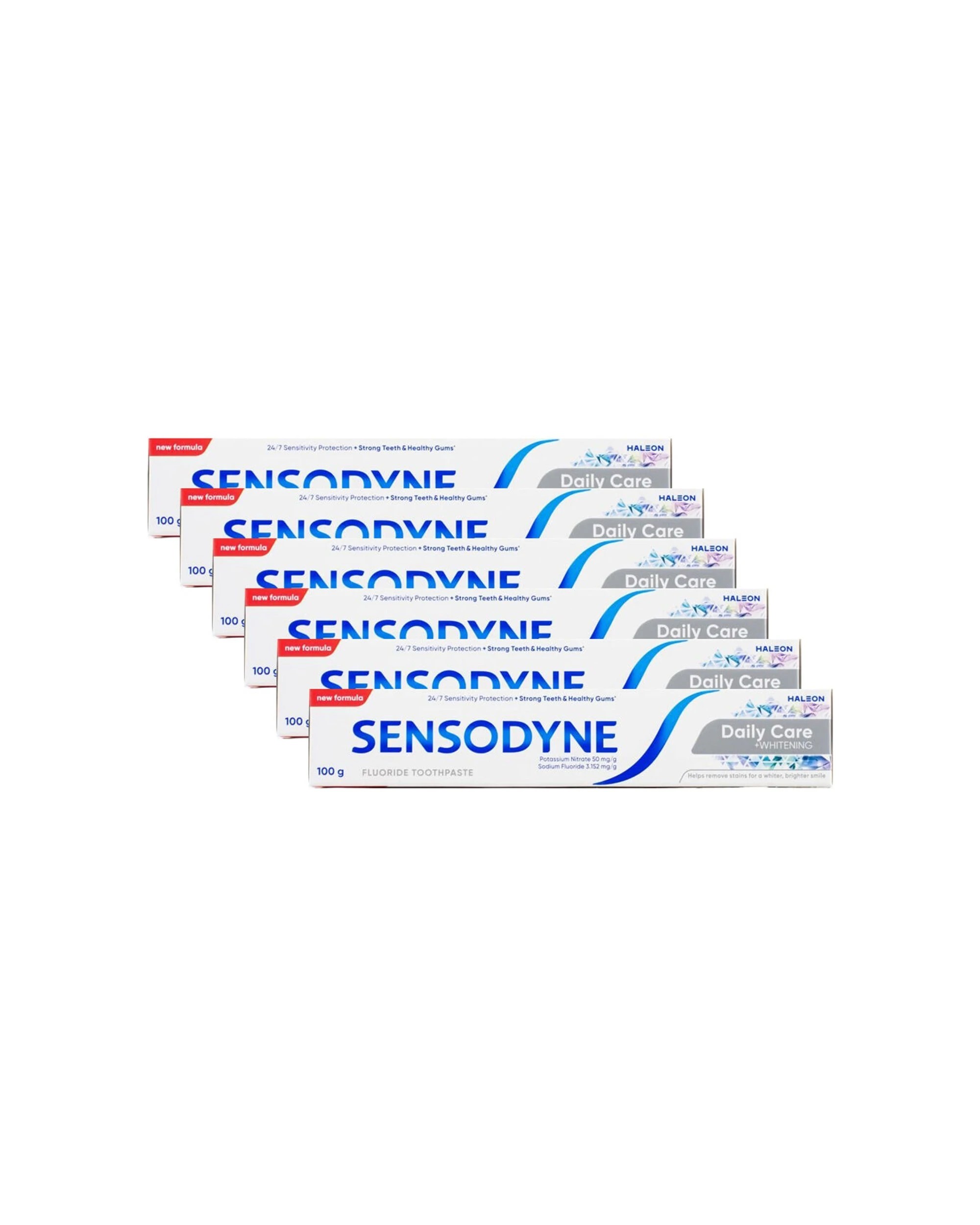 1 Sensodyne 6PK Toothpaste Teeth Daily Care Whitening Fluoride 100g - Multi, 1 of 4