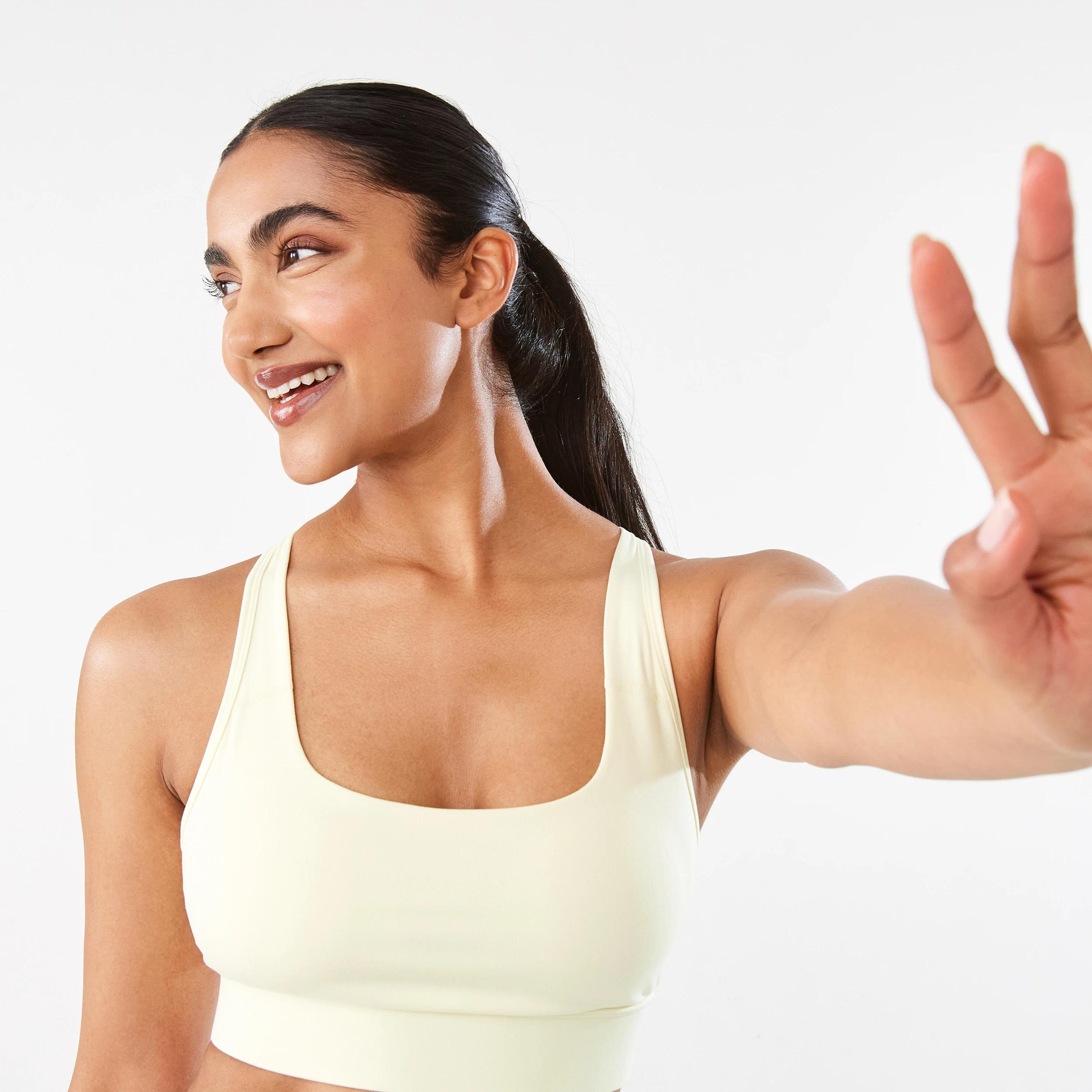 5 Active Womens Performance Crop Top LEMON MIST, 5 of 9