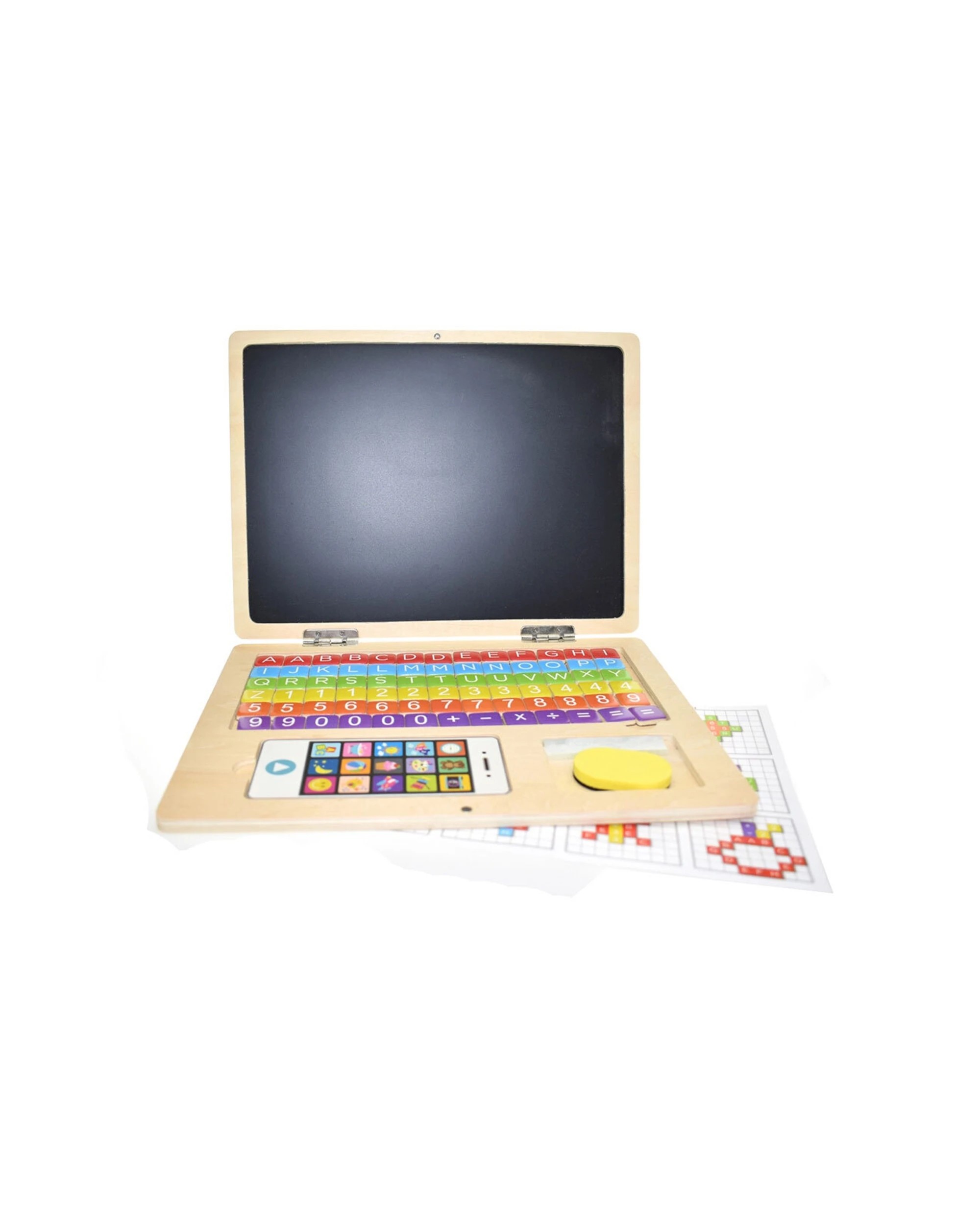 1 Kaper Kidz My Magnetic Notebook Alphabet Numbers And Mosaics Educational Toy - Multi, 1 of 5