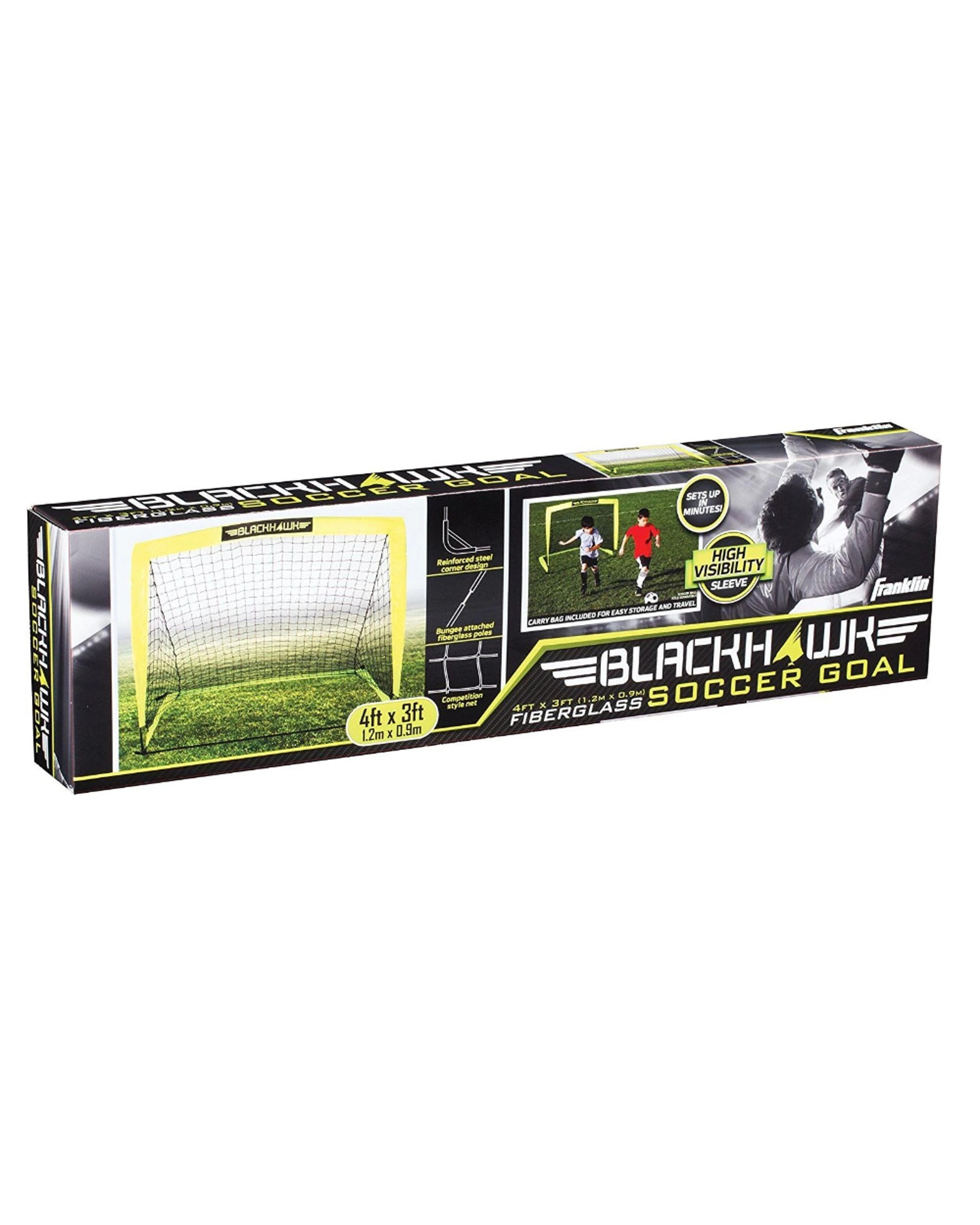 1 Franklin Sports Blackhawk Kids 4' x 3' Soccer Goal, 1 of 3