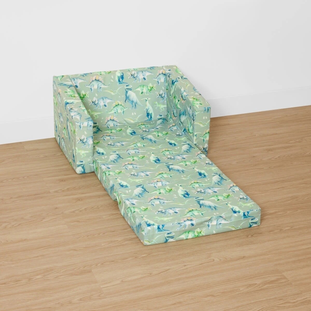 4 Dinosaur Flipout Kids Sofa - Green, 4 of 10
