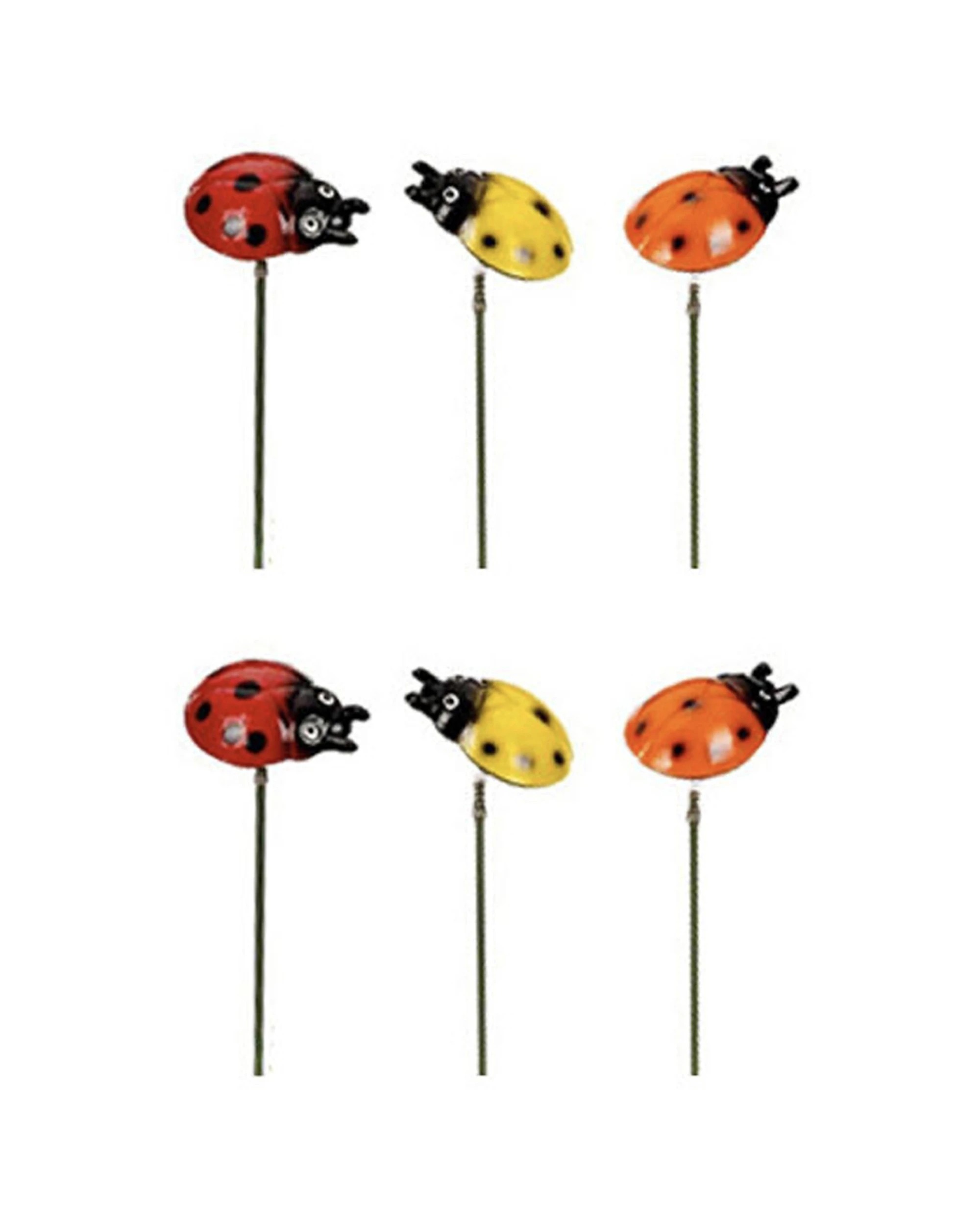 1 Alfresco 12pk Garden 31x4cm Ladybugs On Stick With Plant Pot Decor Small - Multi, 1 of 2