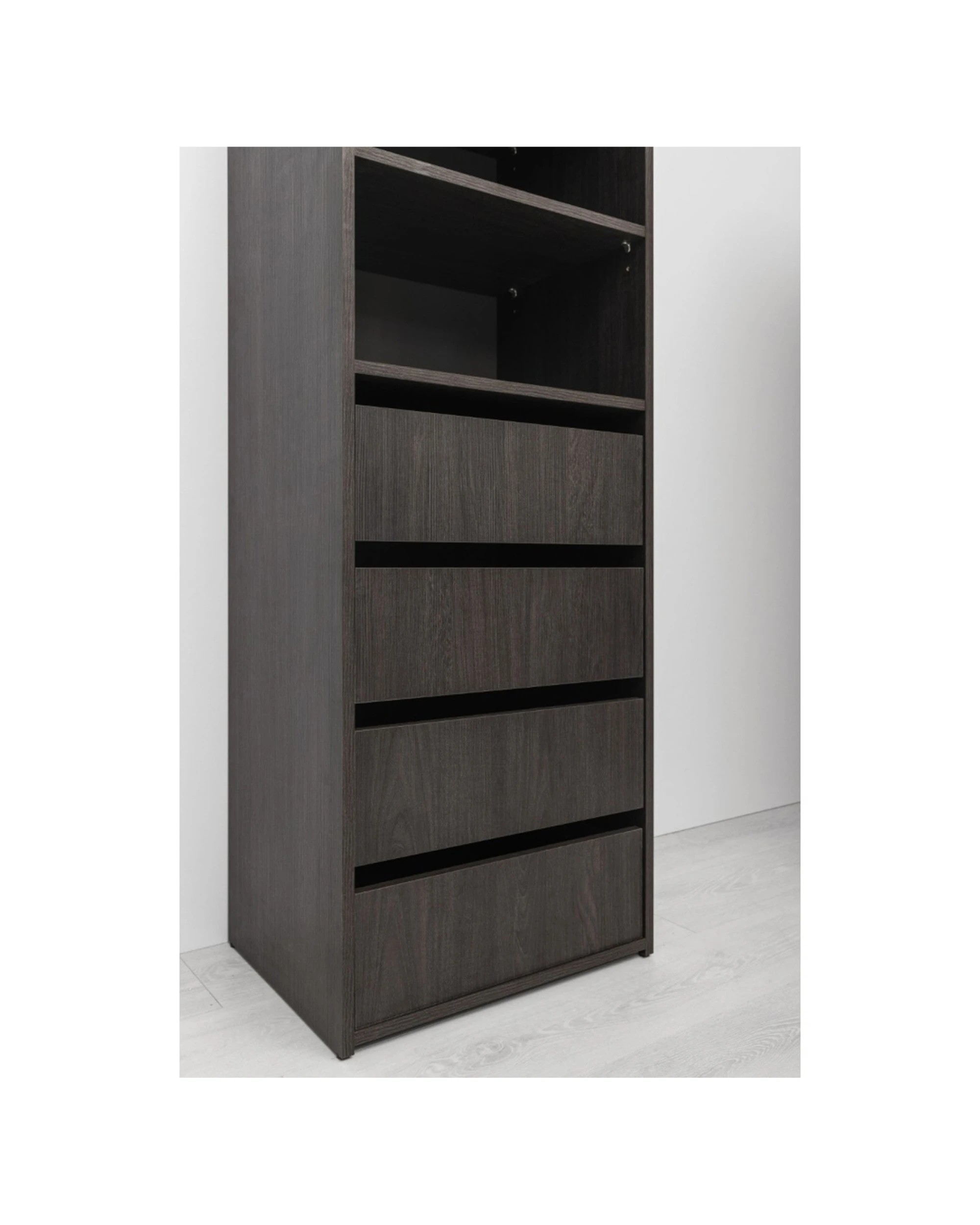2 European Cabinetry Geneva Built In Wardrobe 4 Drawer 3 Shelf Module Classic Nordic Ash, 2 of 4