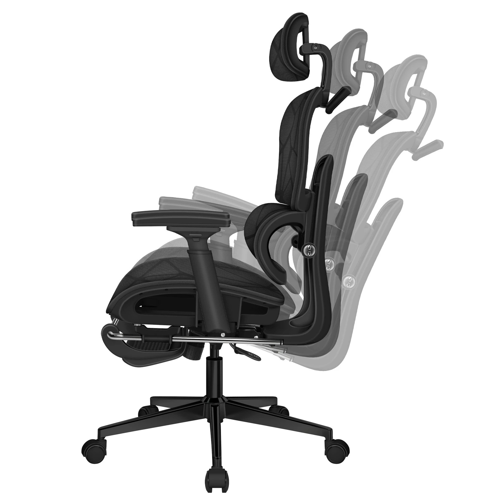 9 Alfordson Ergonomic Office Chair Mesh Executive Gaming Work Seat - Black, 9 of 10