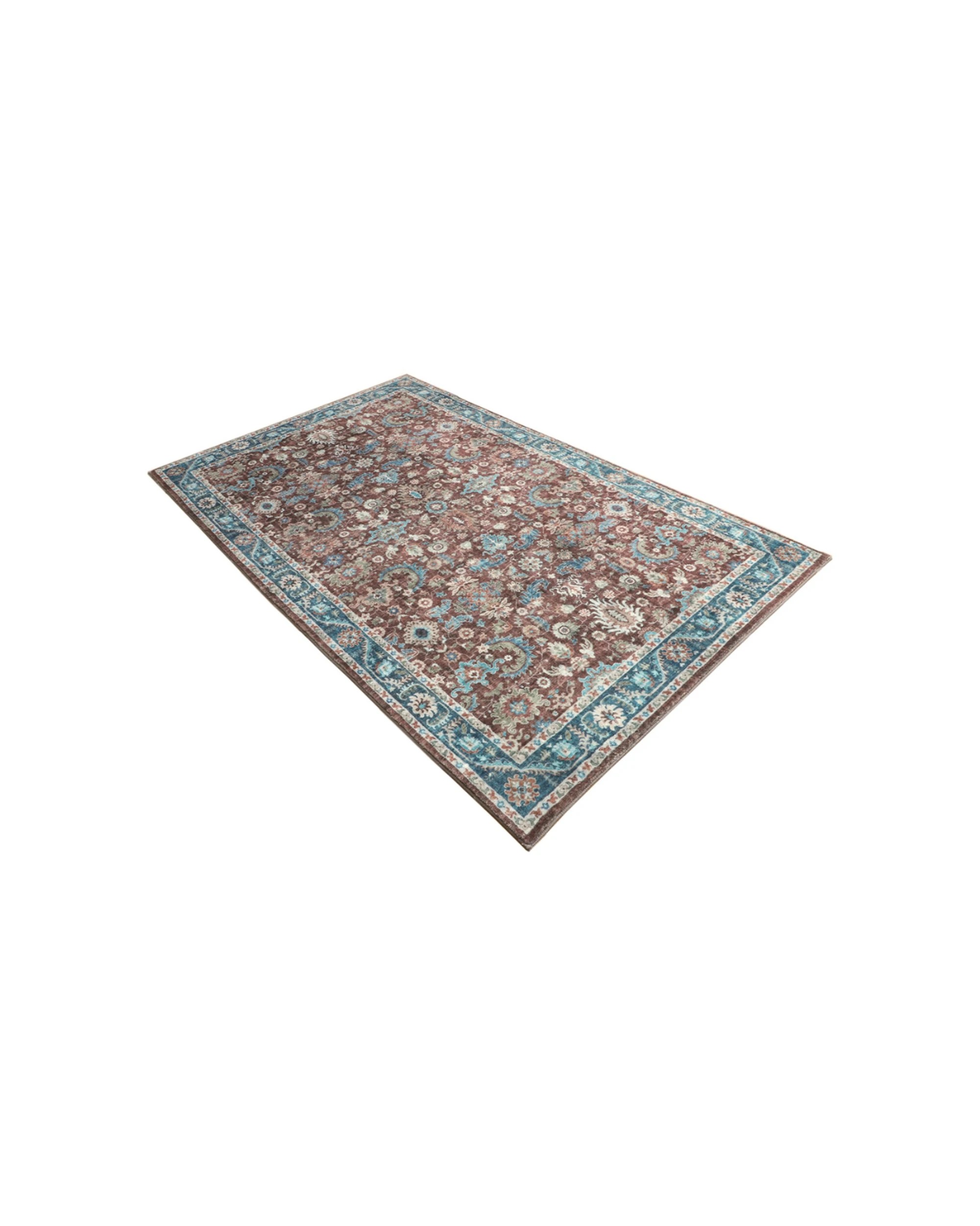 Fab Habitat Imna Traditional Machine Washable Rug 90cm x 150cm - Brown ...