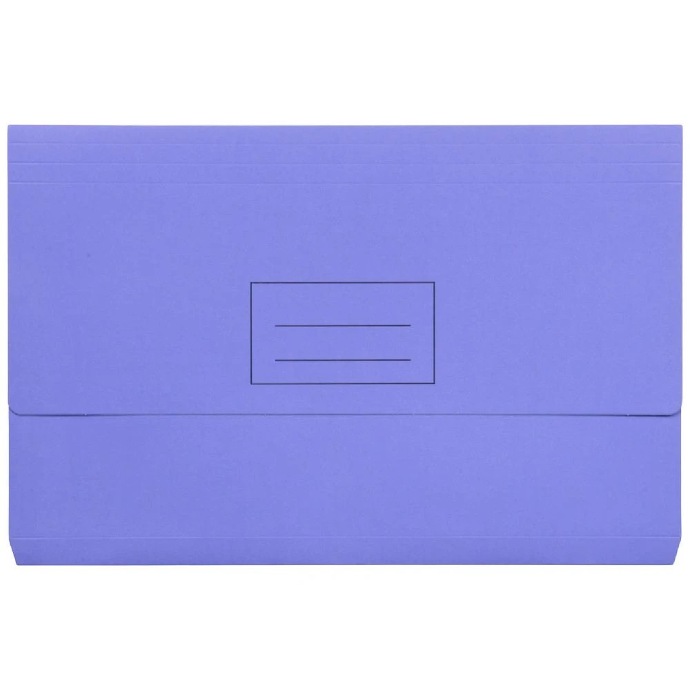 1 J.Burrows Foolscap Document Wallet 220gsm Purple, 1 of 3