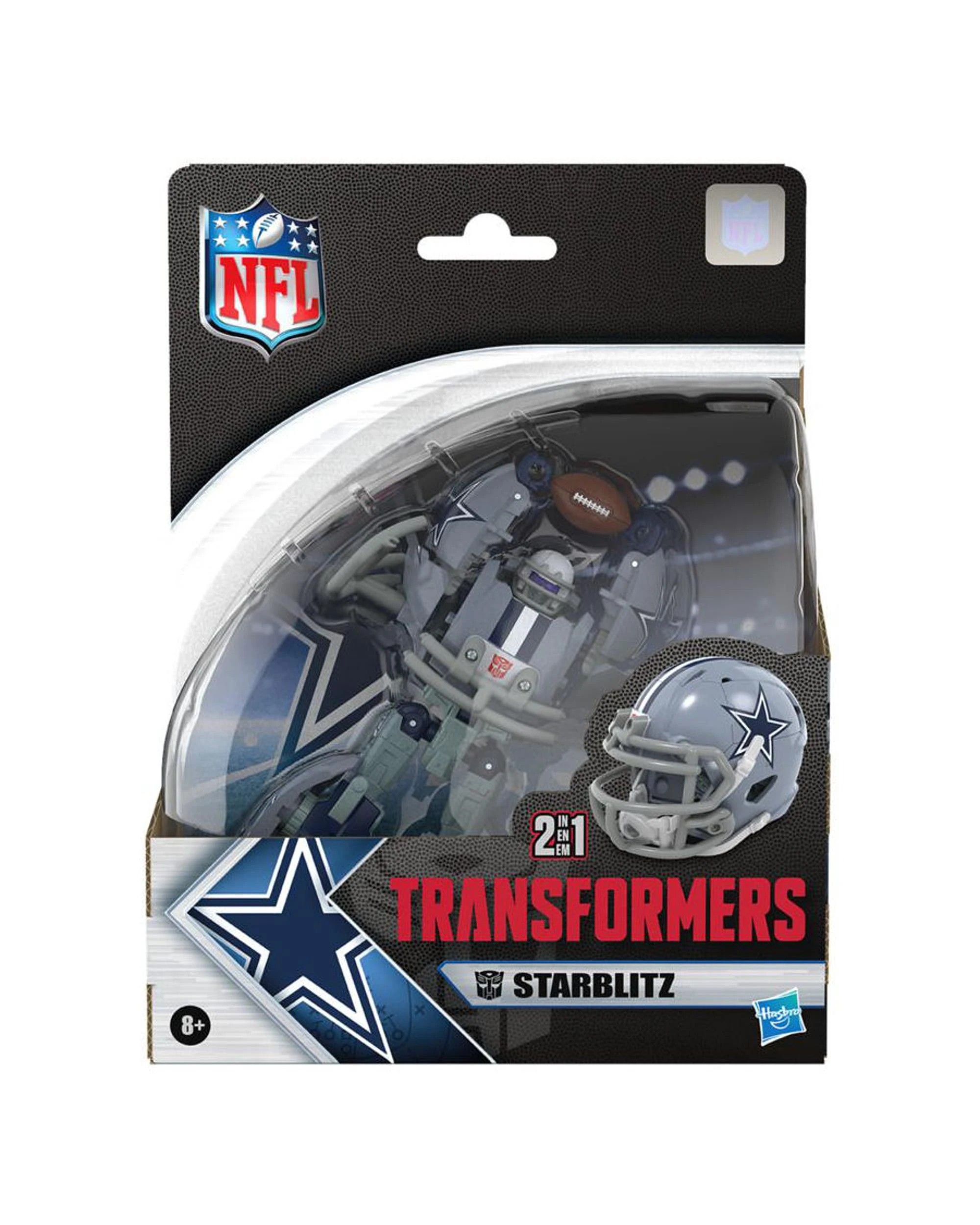 1 Transformers Collaborative NFL X Transformers Dallas Cowboys Starblitz Action Figure, 1 of 8