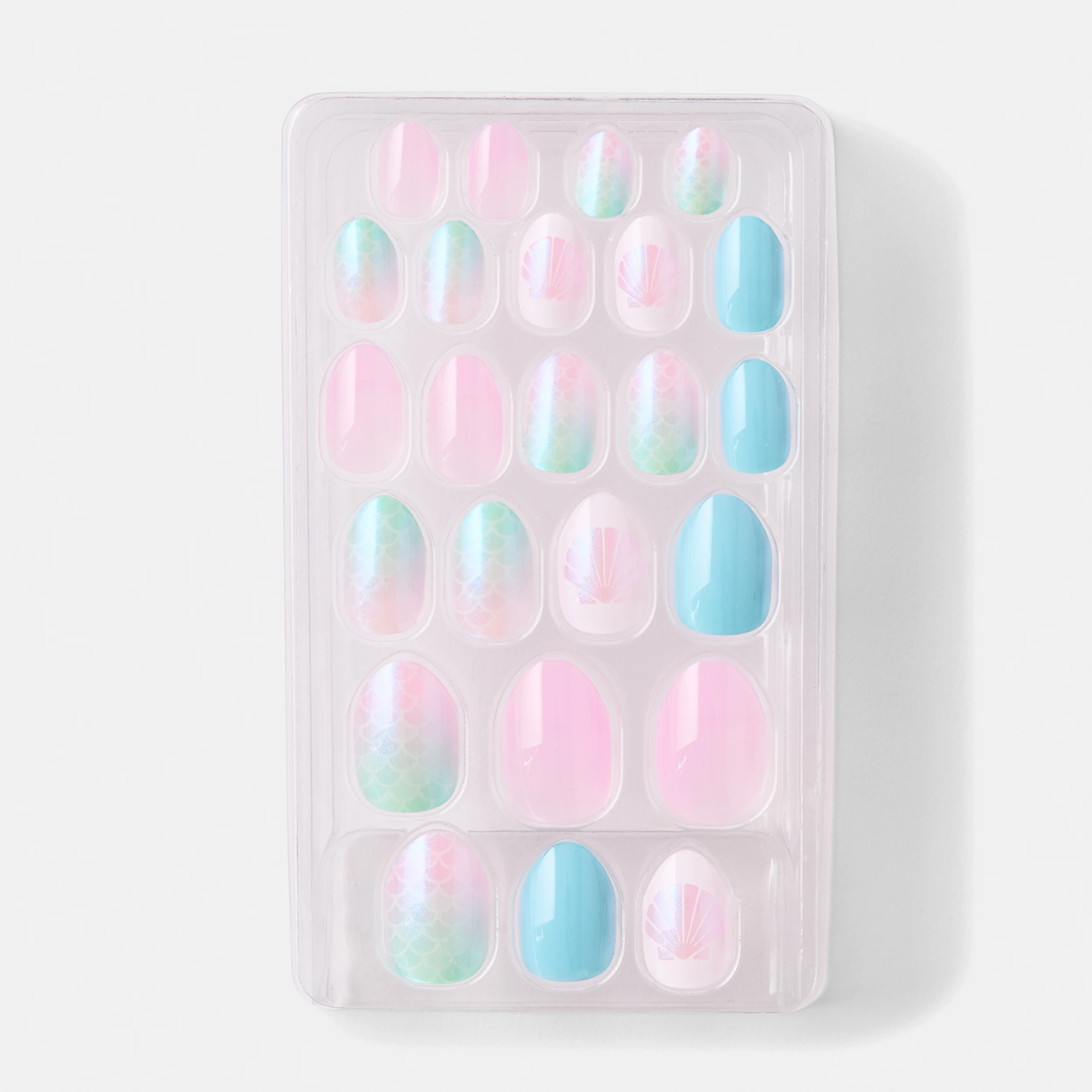 3 OXX Junior 24 Pack Kids Pre-Glued Stick-On Nails - Mermaid, 3 of 5