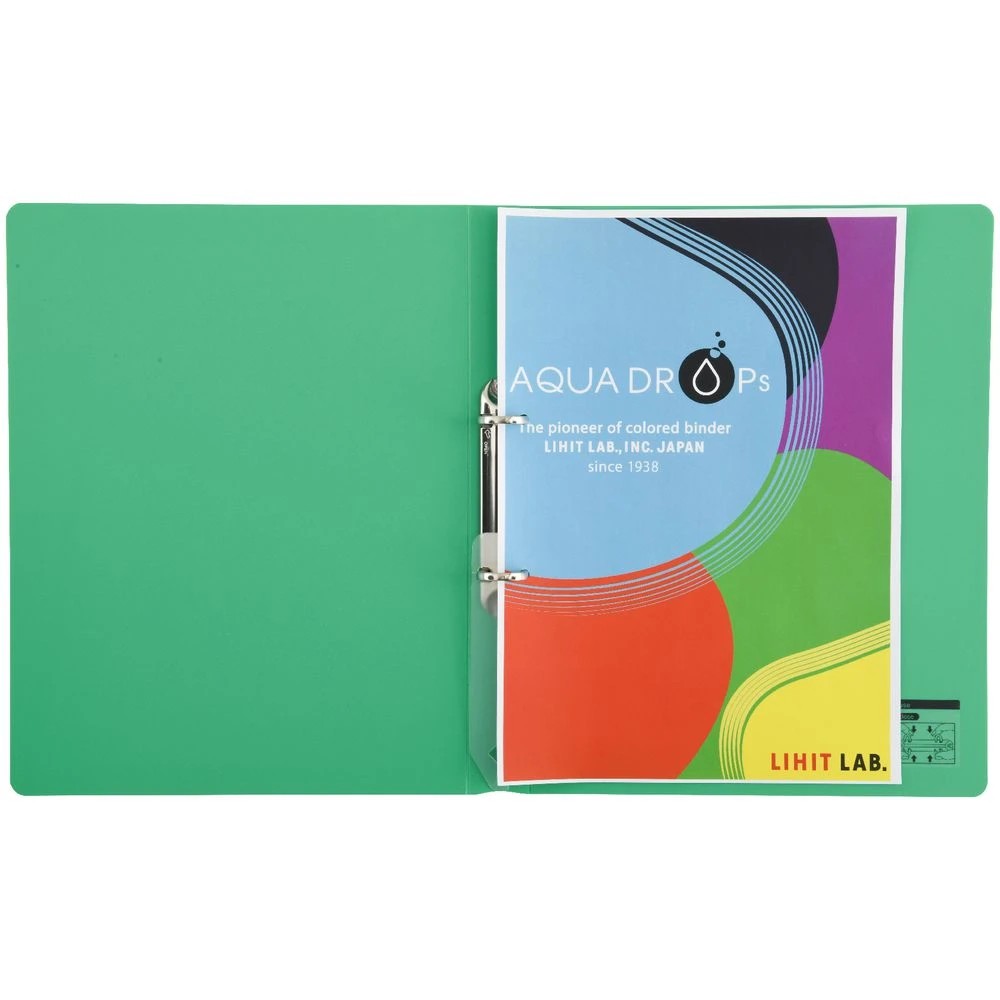 4 Aqua Drops A4 Twist Binder 2-O 18mm Vivid Green, 4 of 4