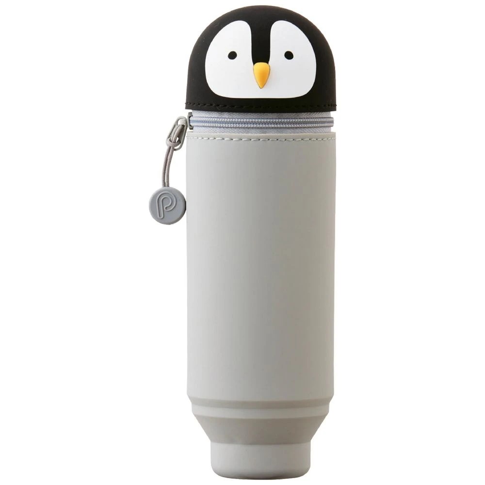 1 PuniLabo Single Zip Stand Up Silicone Pencil Case Penguin, 1 of 4