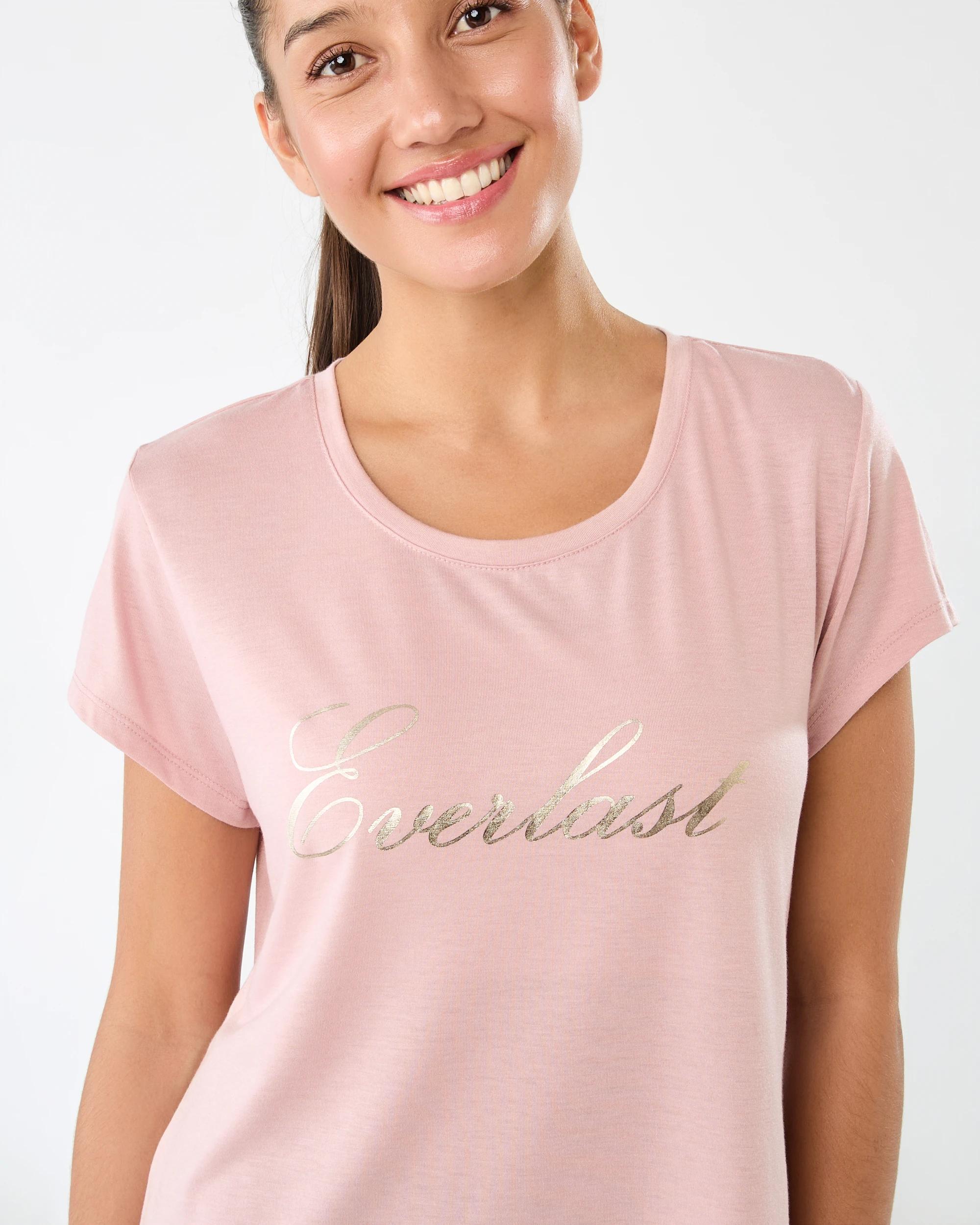 4 Everlast Womens Scoop Neck T-shirt Blush, 4 of 8