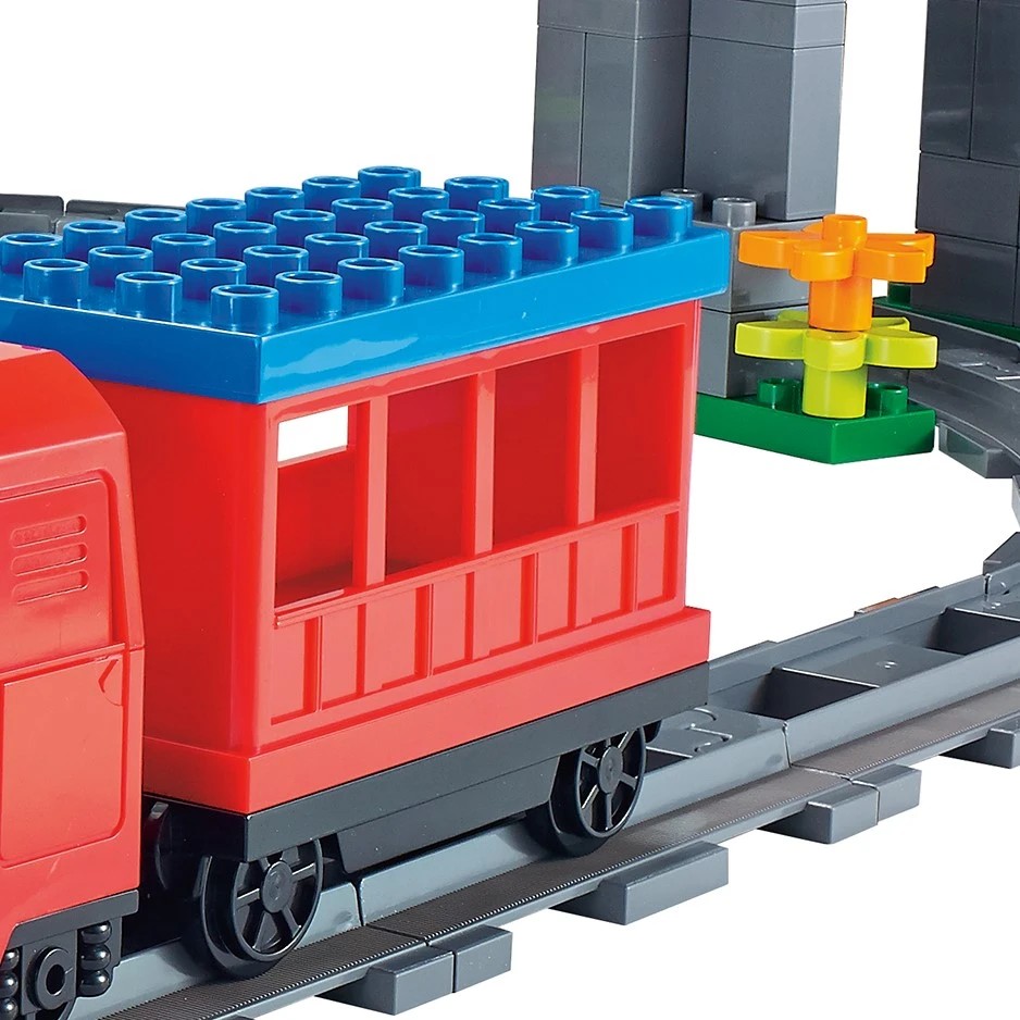 4 170 Piece Junior Blocks: Railway Station with Motorised Train Playset, 4 of 9