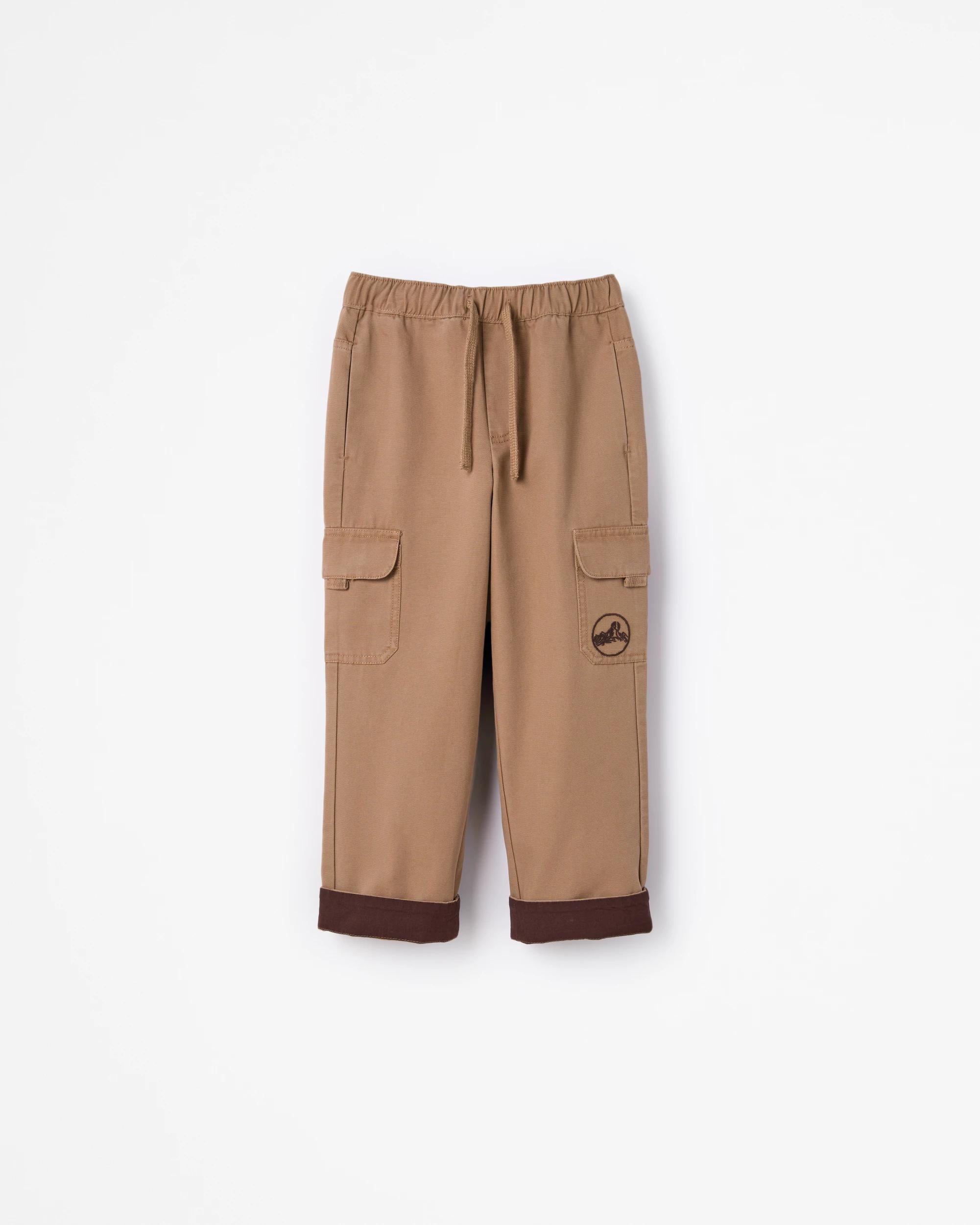 7 Target Kids Australian Cotton Blend Elastic Waistband Cargo Pants TAN, 7 of 8