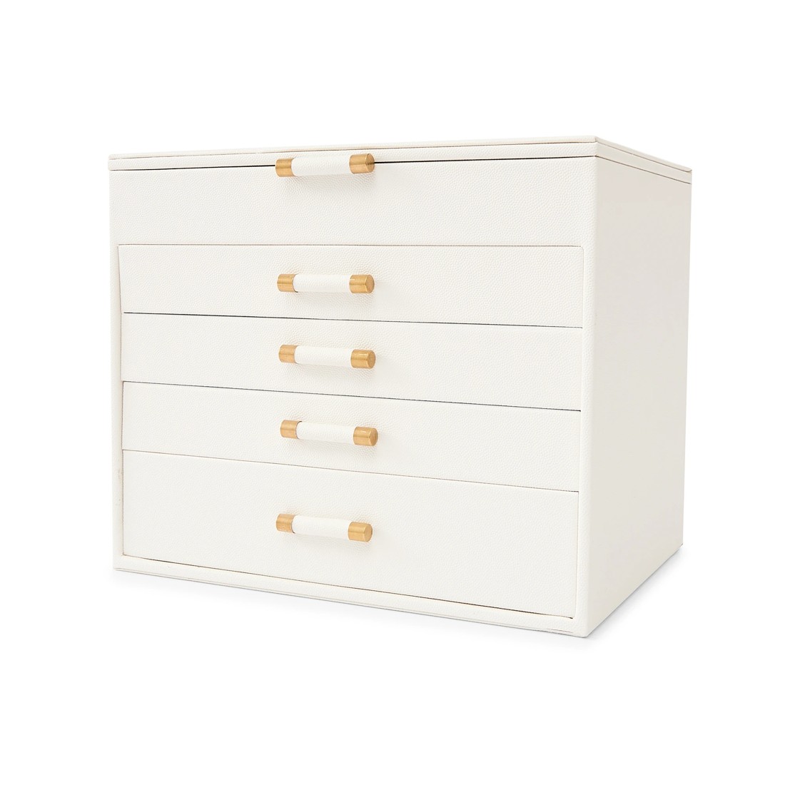 6 5 Tier Jewellery Box - Milky White, 6 of 9