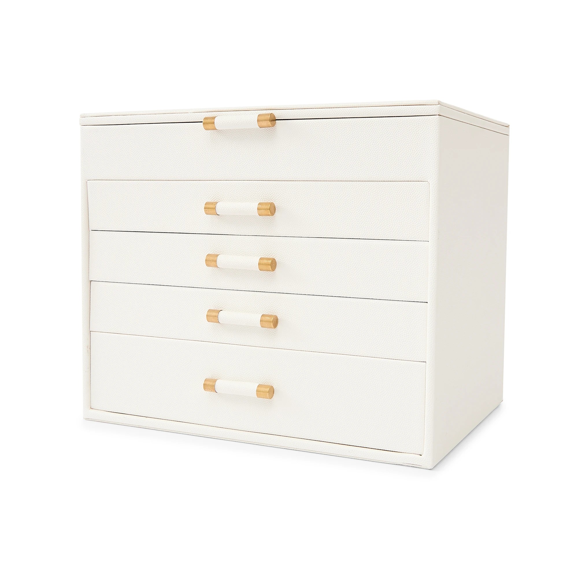 7 5 Tier Jewellery Box - Milky White, 7 of 10