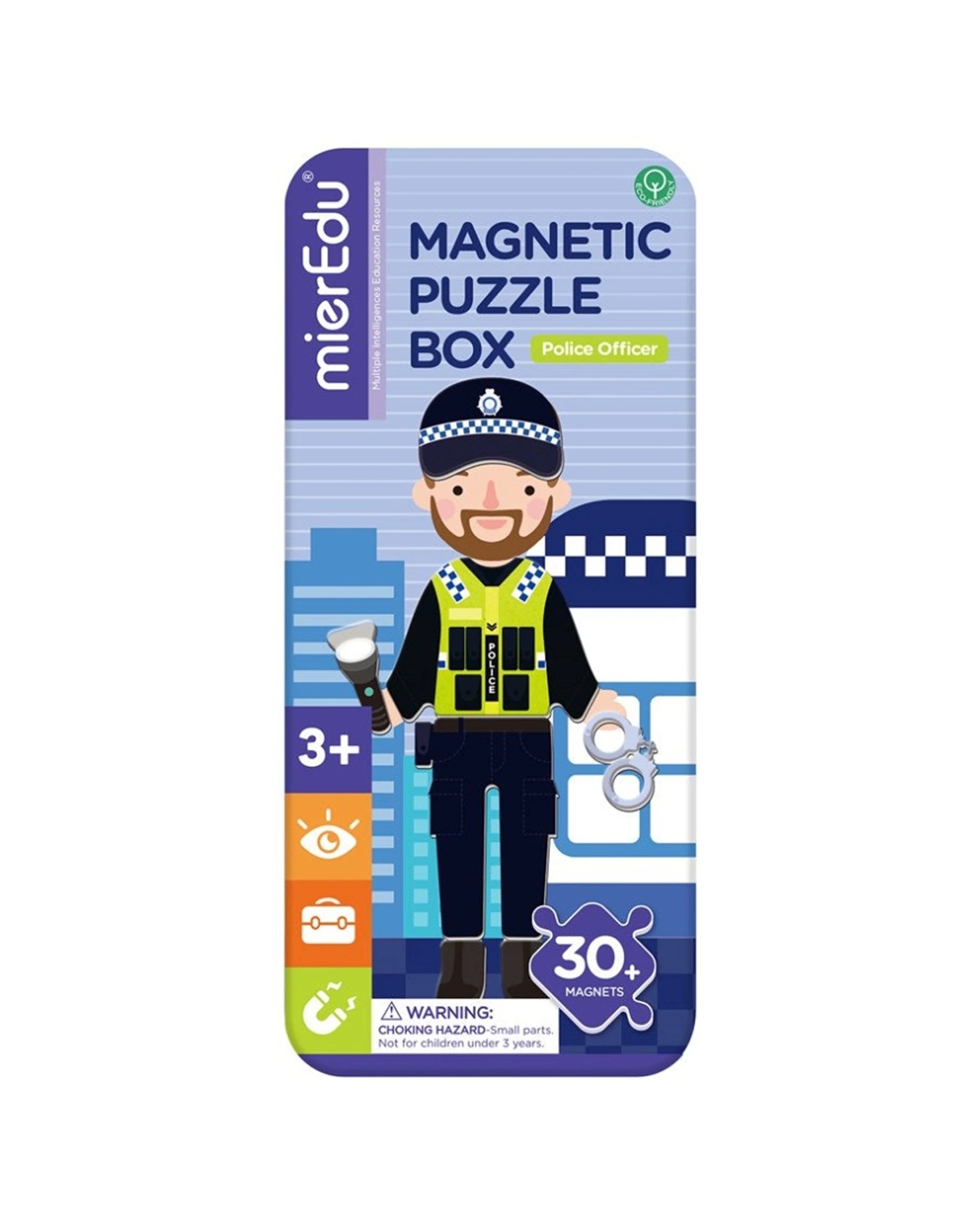 1 Mieredu Magnetic Puzzle Box Police Officer Kids Pretend Toy, 1 of 3