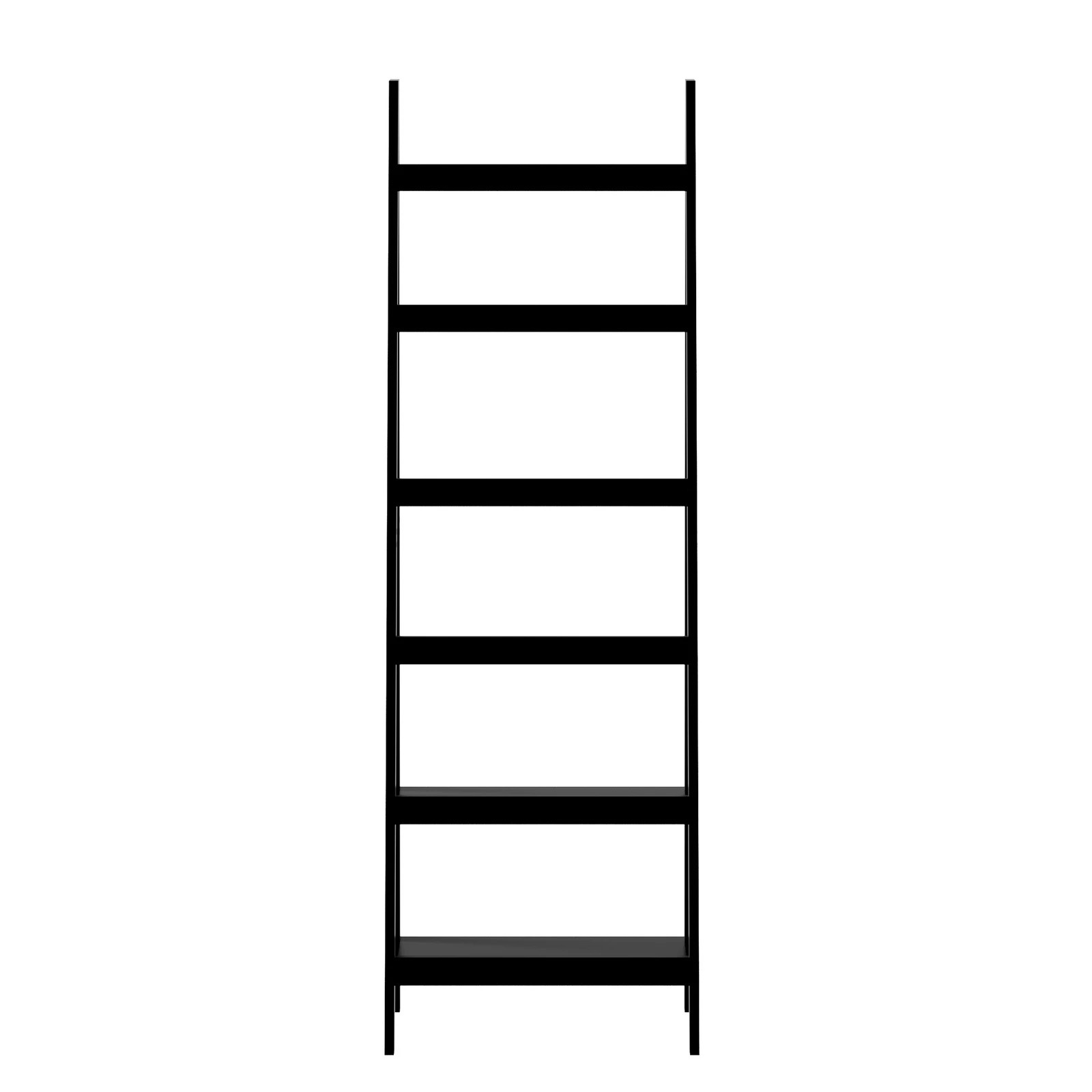 8 Oikiture Bookshelf 6 Tier Corner Ladder Shelf Home Storage Display Rack
 - Black, 8 of 9